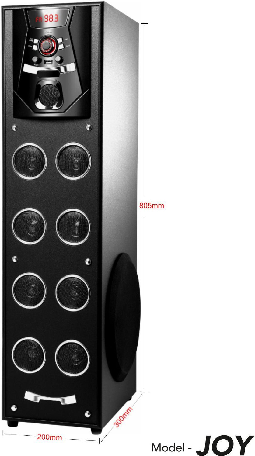 Image of R MARUTI JOY Tall Speaker Tower | Powerful Audio for Events & Parties with 8 Drivers 190 W Bluetooth Tower Speaker