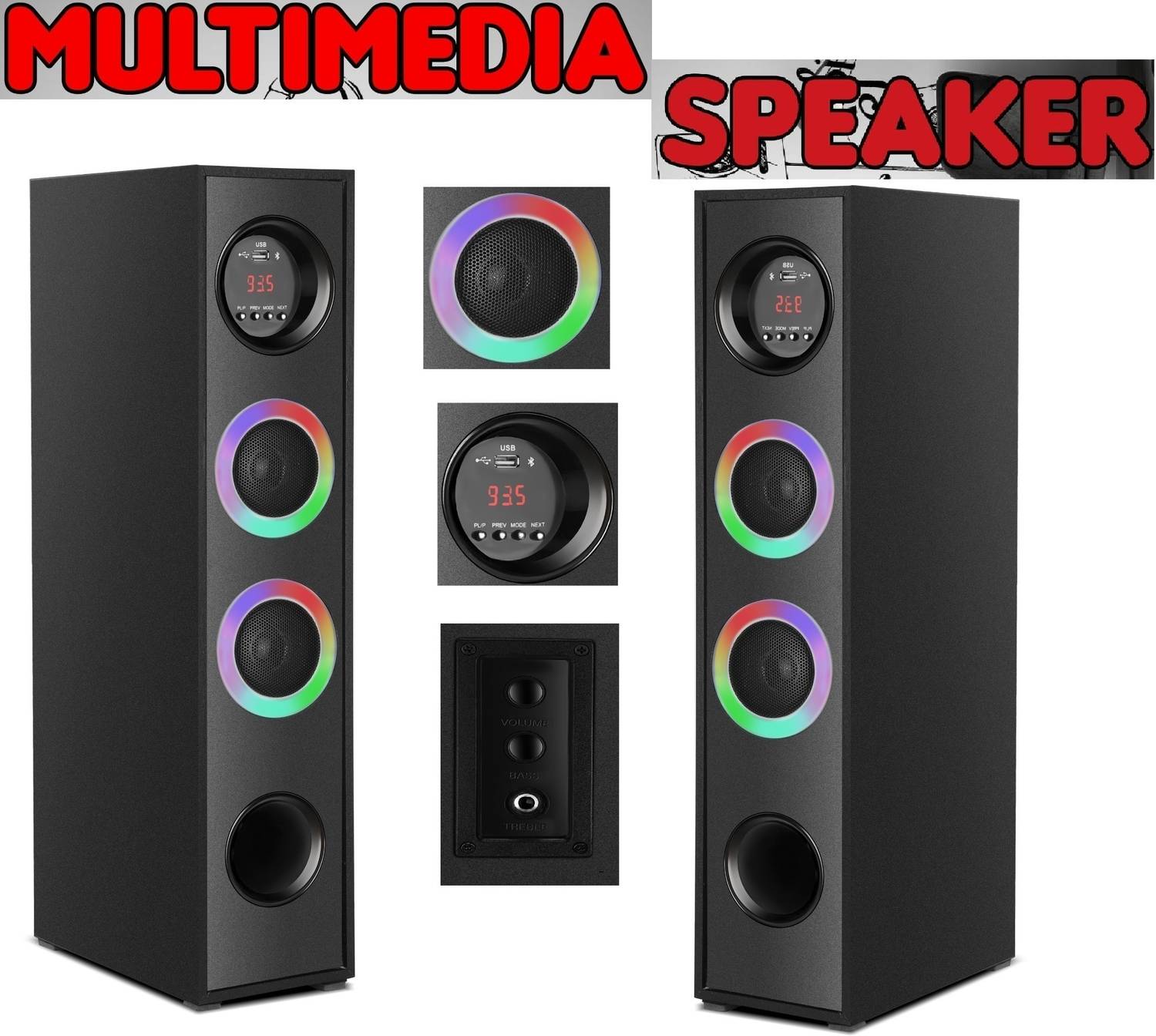 QuillQuarry 100 W Bluetooth Tower Speaker - Image 2