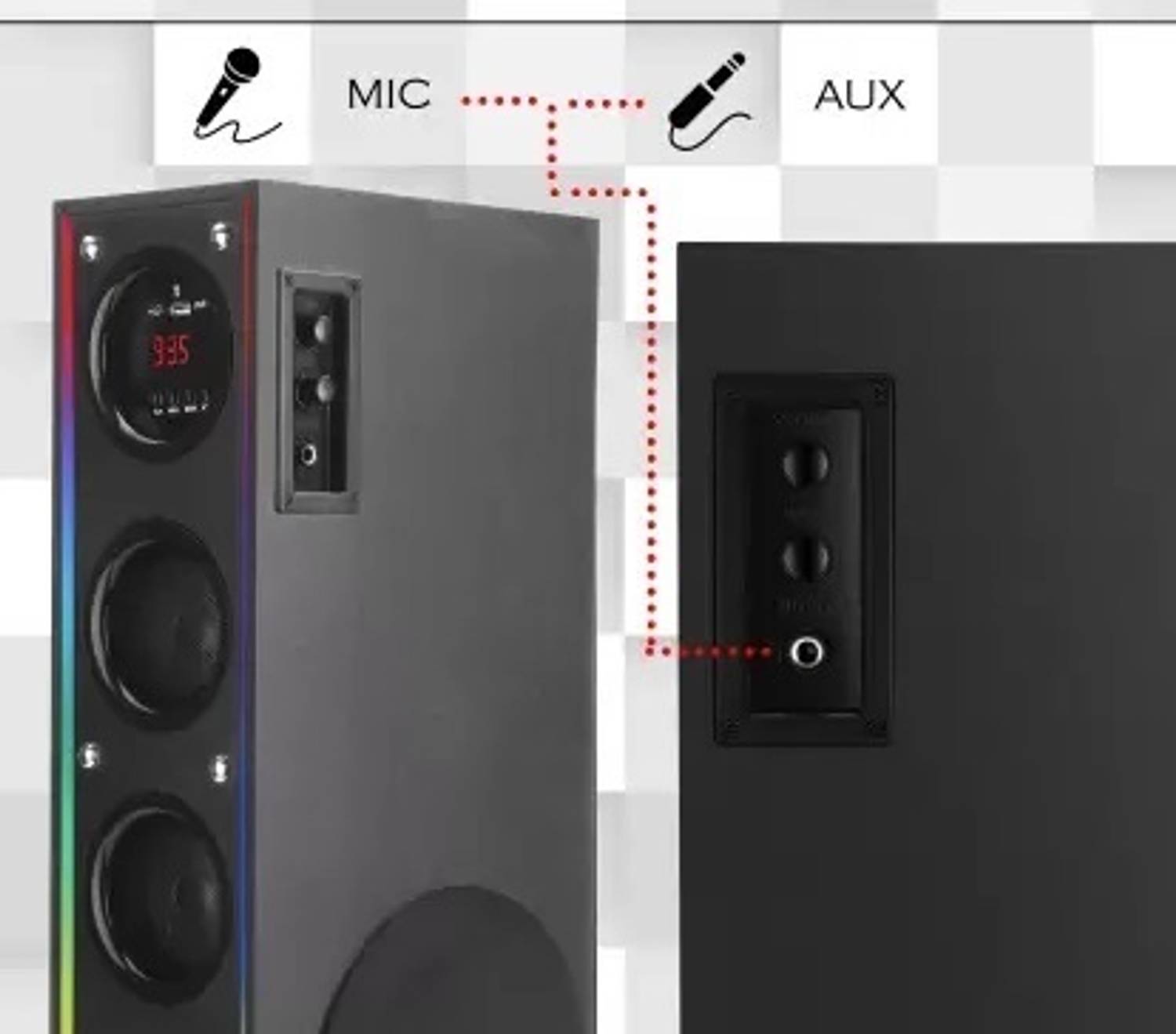 Yoment BH/85 Tower Speaker with Sub Woofer - Image 2