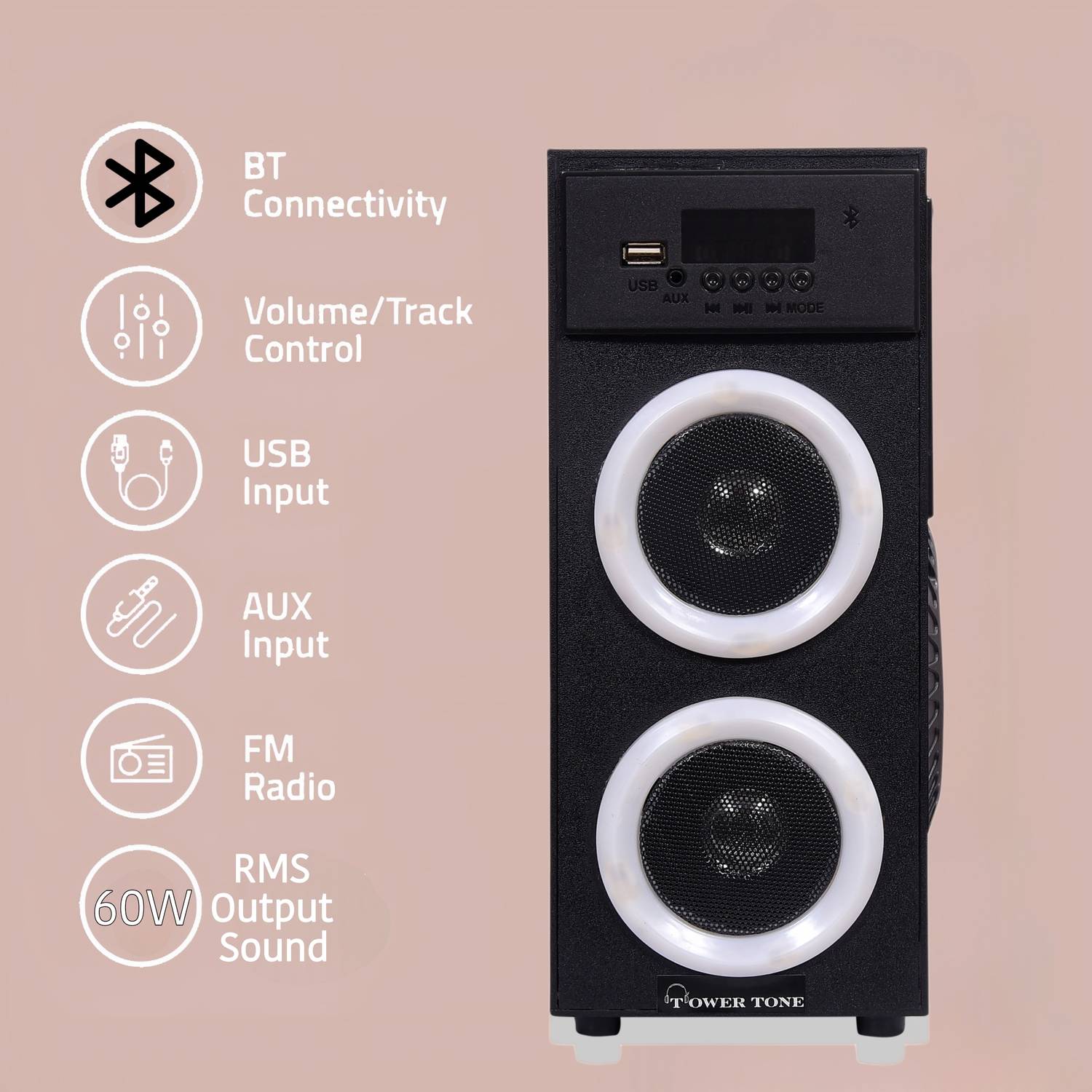 TOWER TONE Prime Pro Maxx 60W Bluetooth Speaker - Image 2