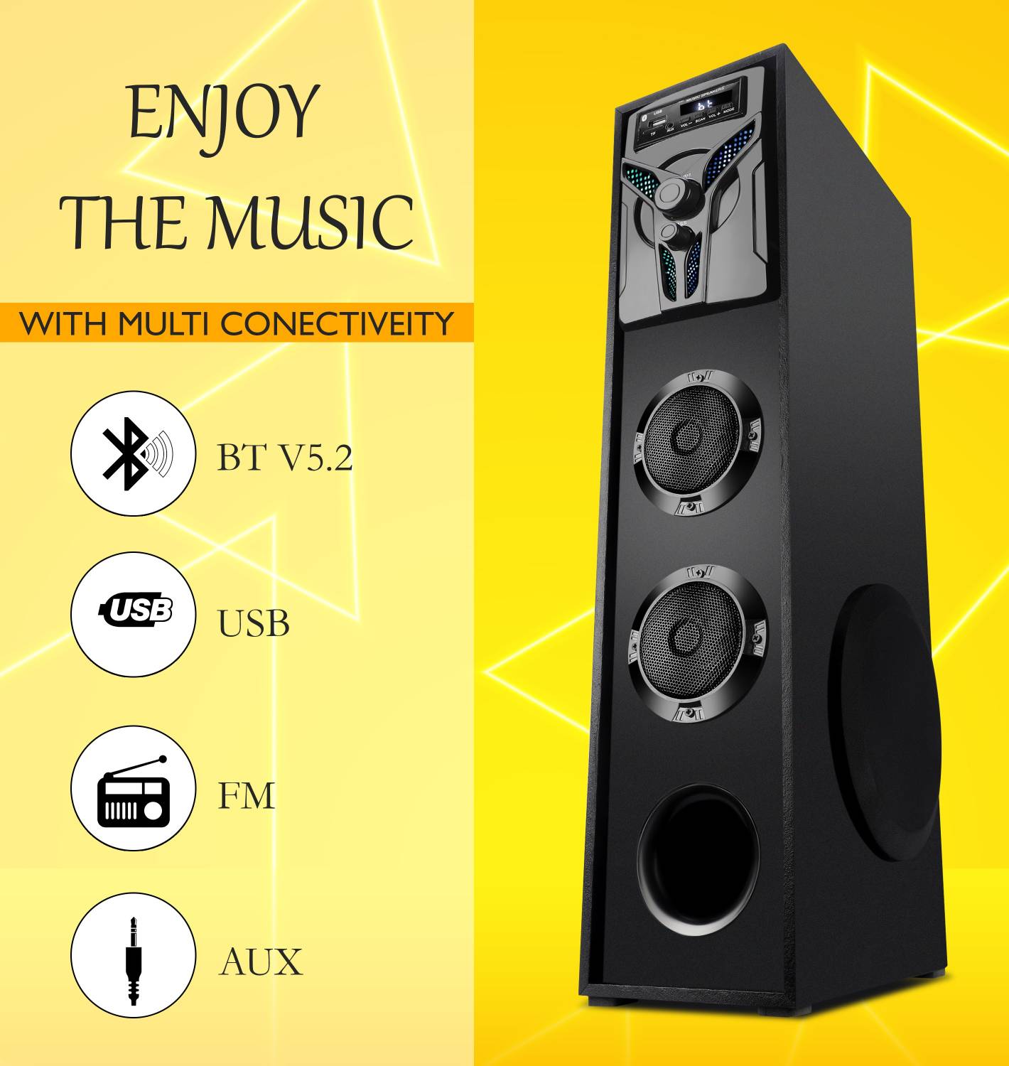 Buy Yoment MJ76 Premium bass Multimedia speaker 100 W Bluetooth