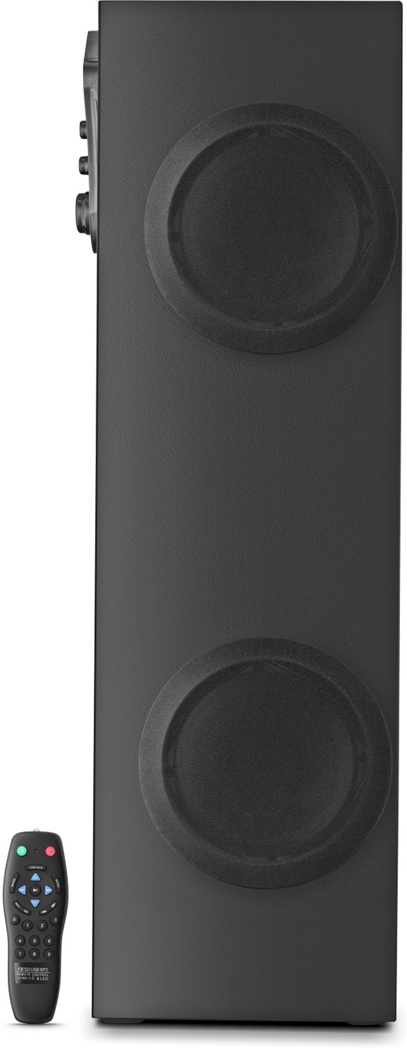 Image of Vemax Vaunt 5.0 Wireless Bluetooth Double Woofer 110W Tower Speaker Karaoke MIC USB FM 110 W Bluetooth Tower Speaker