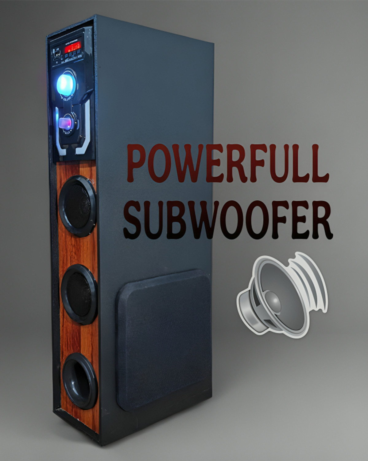 Image of FITEDGE Demand Series High-Performance Tower Speaker 440 W Bluetooth Tower Speaker