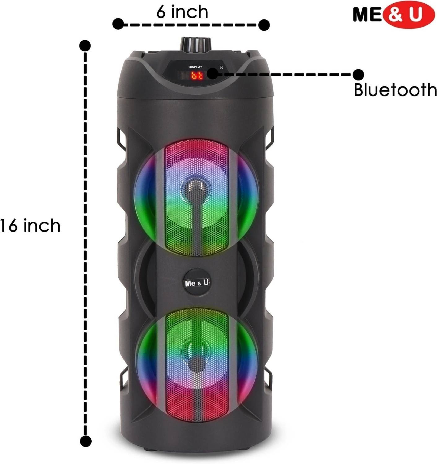 ME&U partymate 10H Bluetooth Karaoke Speaker - Image 3