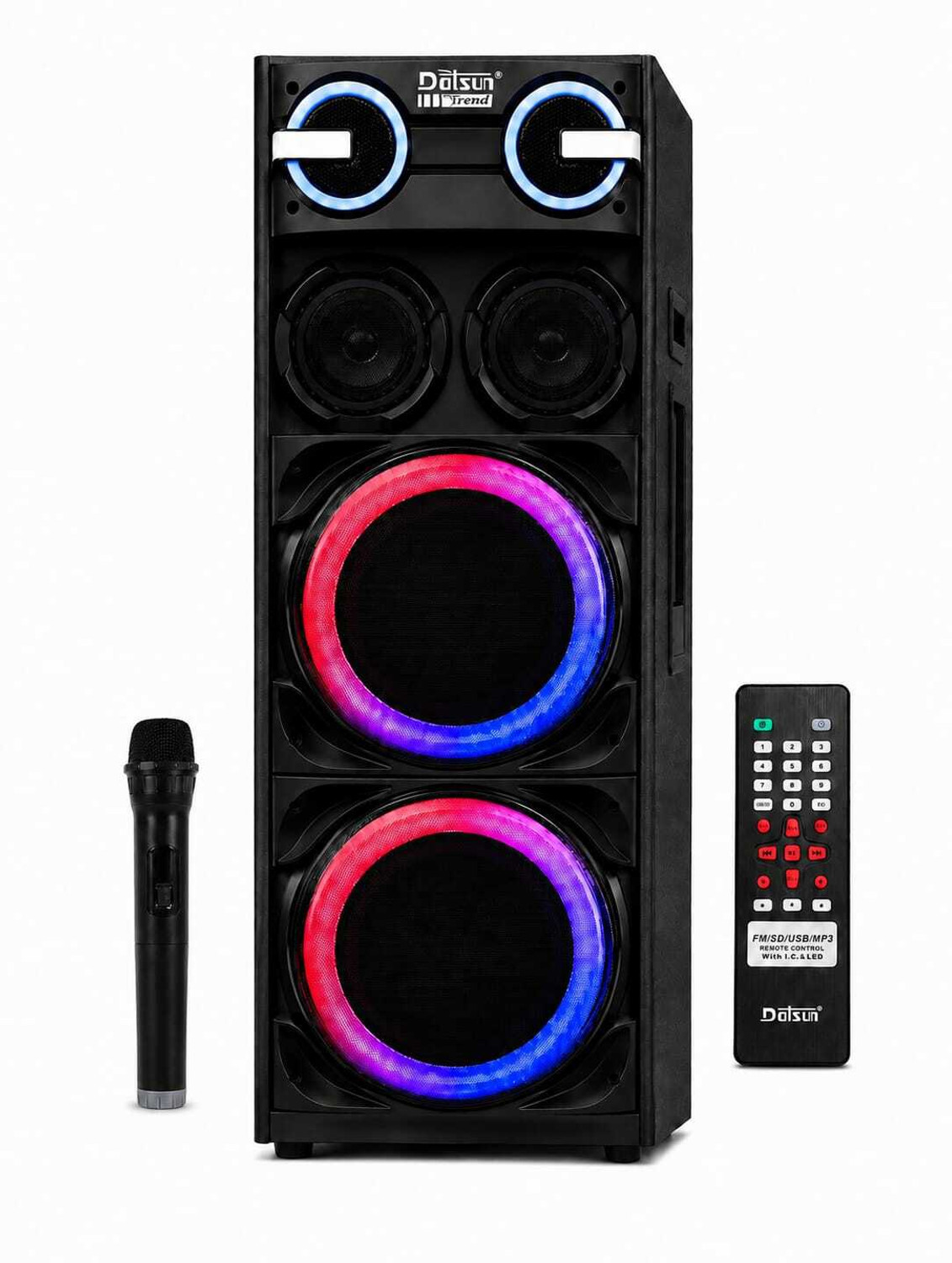 Image of Dotsun Dotsun Trend double 10inch Woofer with wireless mic 380 W Bluetooth Tower Speaker