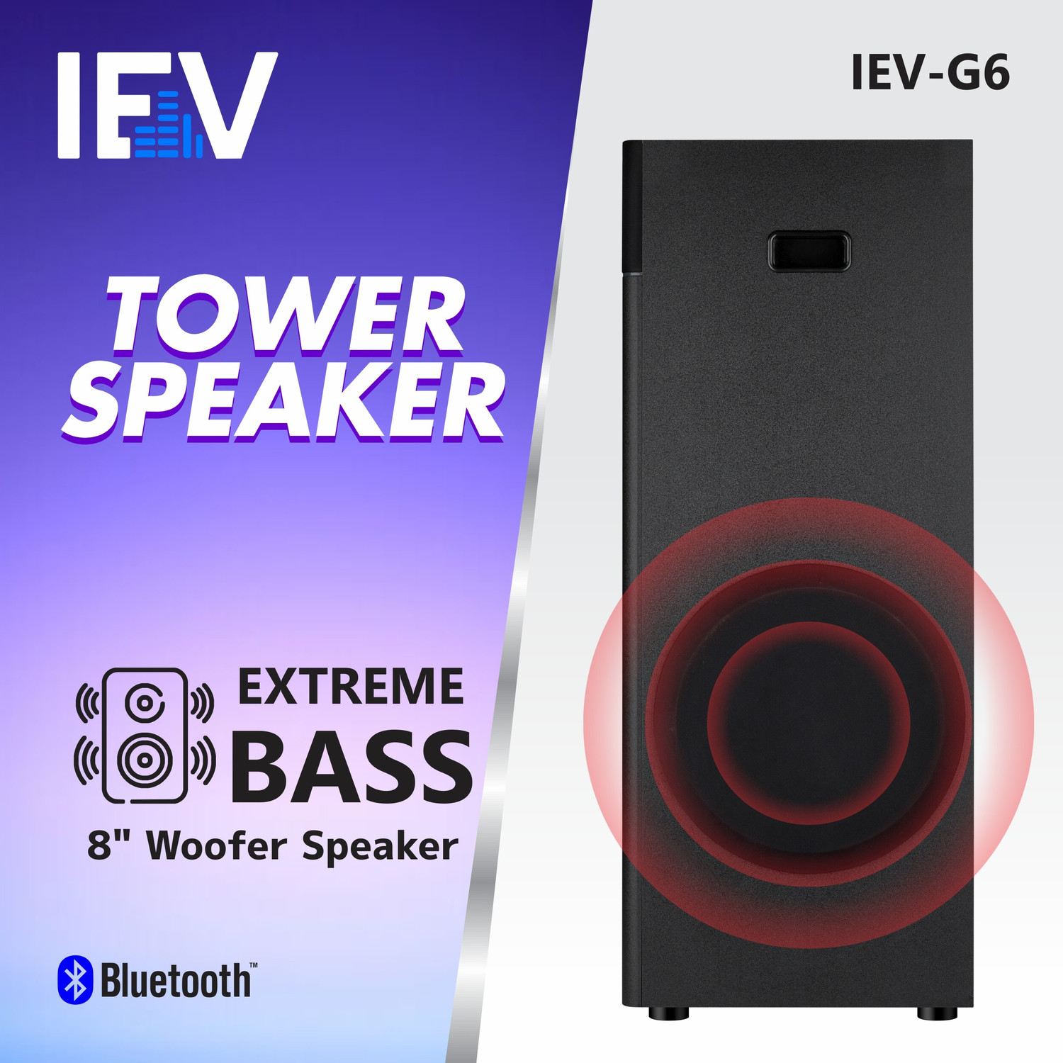 Image of IEV G-6 Single Party Tower Speaker 100 W Bluetooth Tower Speaker