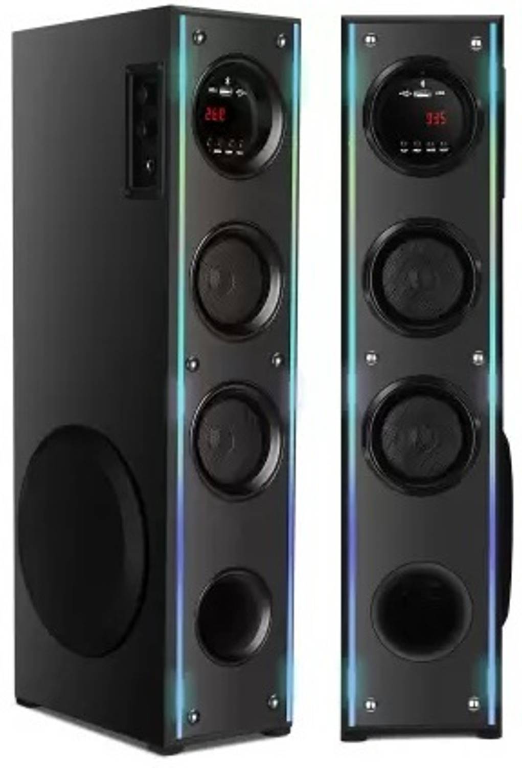 Yoment GH-ED 100 W Bluetooth Tower Speaker (Black, 3 Channel)