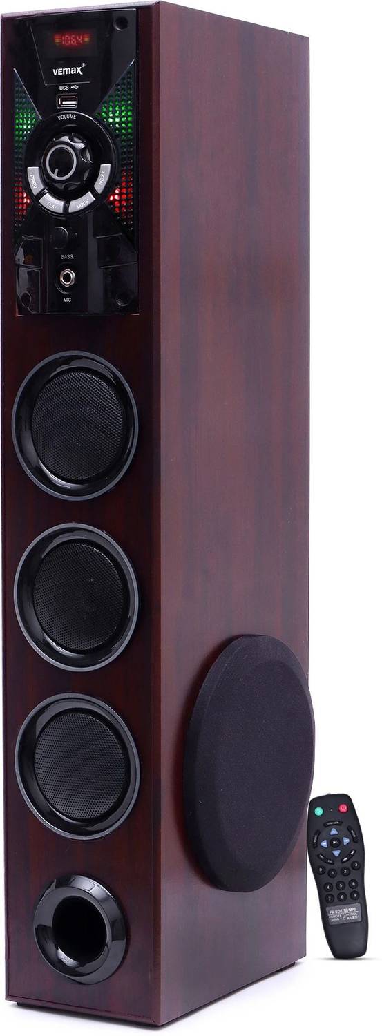 Vemax Slab 70W Bluetooth 3.0 Tower Speaker with Karaoke MIC Support (72 cm Height) 70 W Bluetooth Tower Speaker