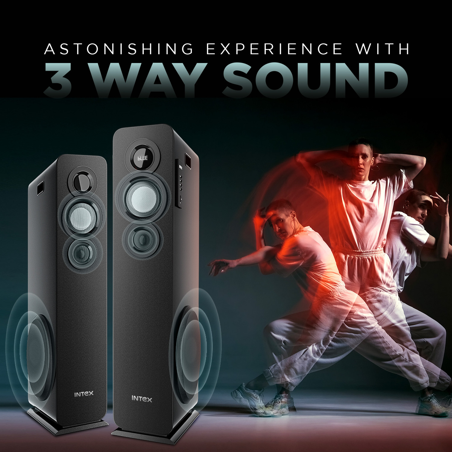 Image of Intex Multimedia TW 13501 FMUB (Dual) 140 W Bluetooth Tower Speaker