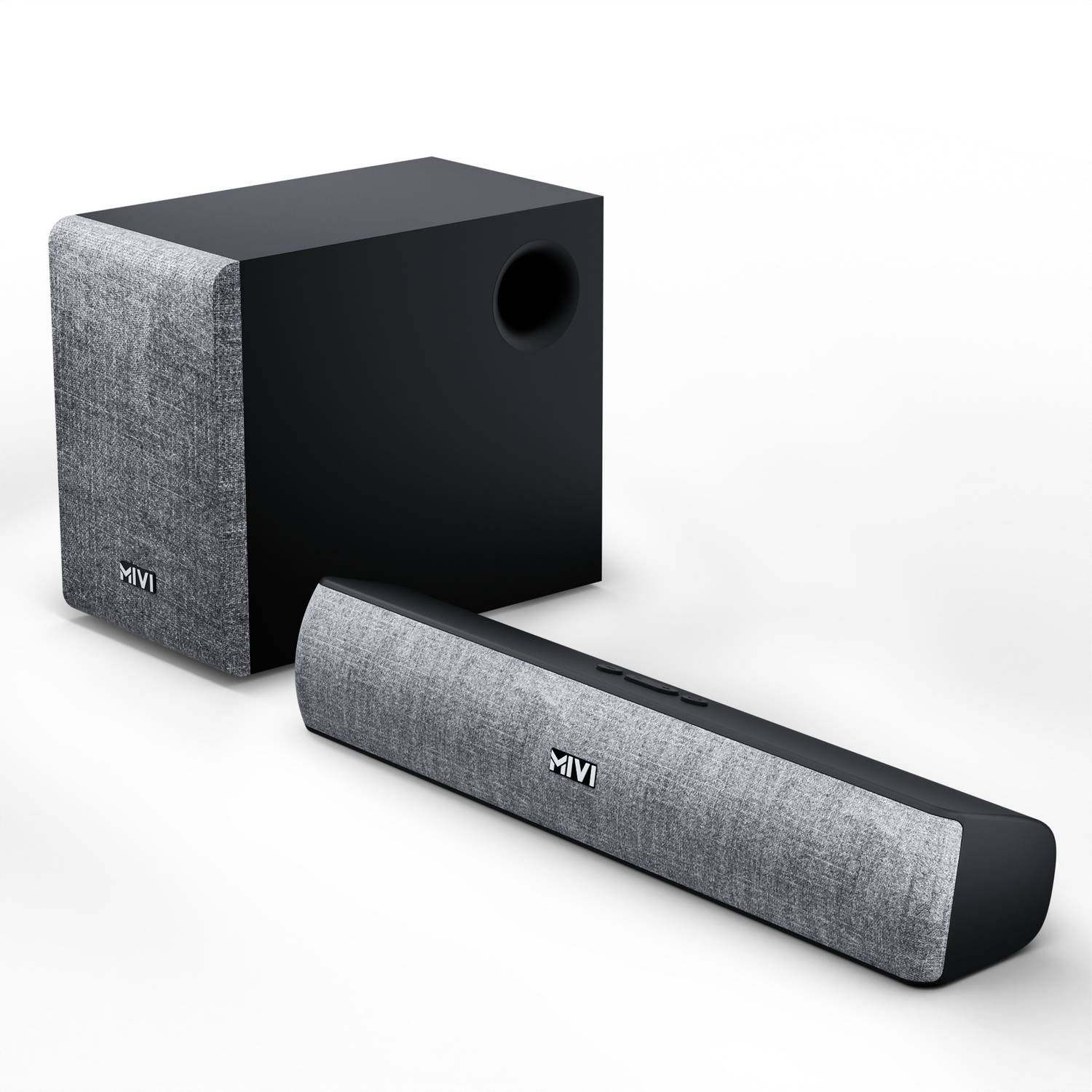 Mivi Fort S38 2.1 with Subwoofer, Surround Sound, BT v5.3 38 W Bl