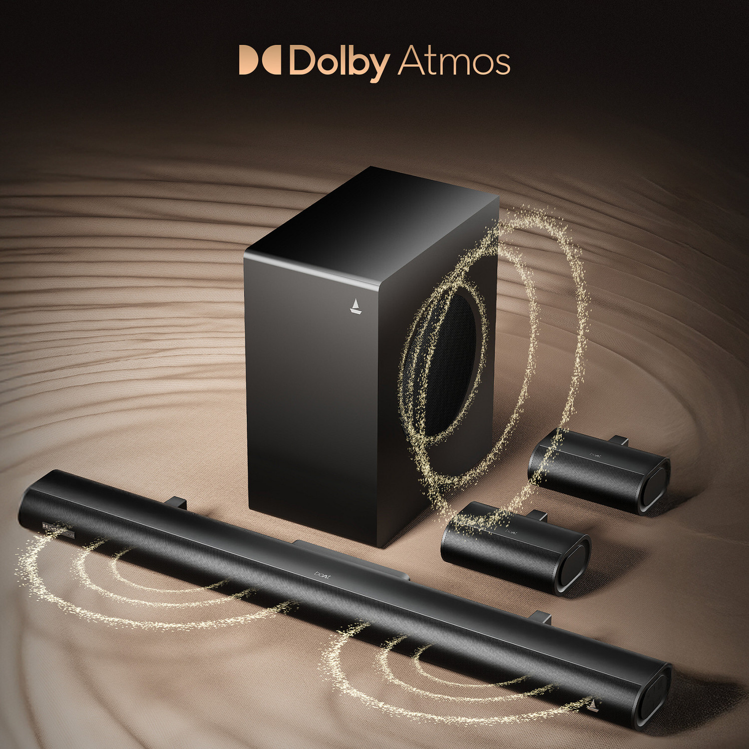 Image of boAt Aavante Prime 5.1 5000DA with Dolby Atmos 500 W Bluetooth Soundbar (Premium Black, 5.1 Channel)
