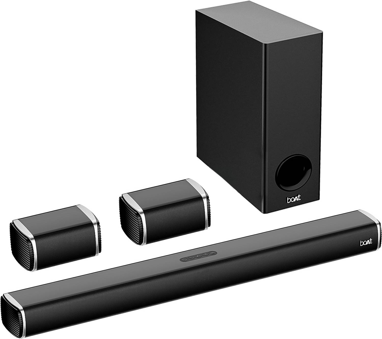boAt Aavante Bar 2400 with Wired Subwoofer, 2 Rear Satellites & C