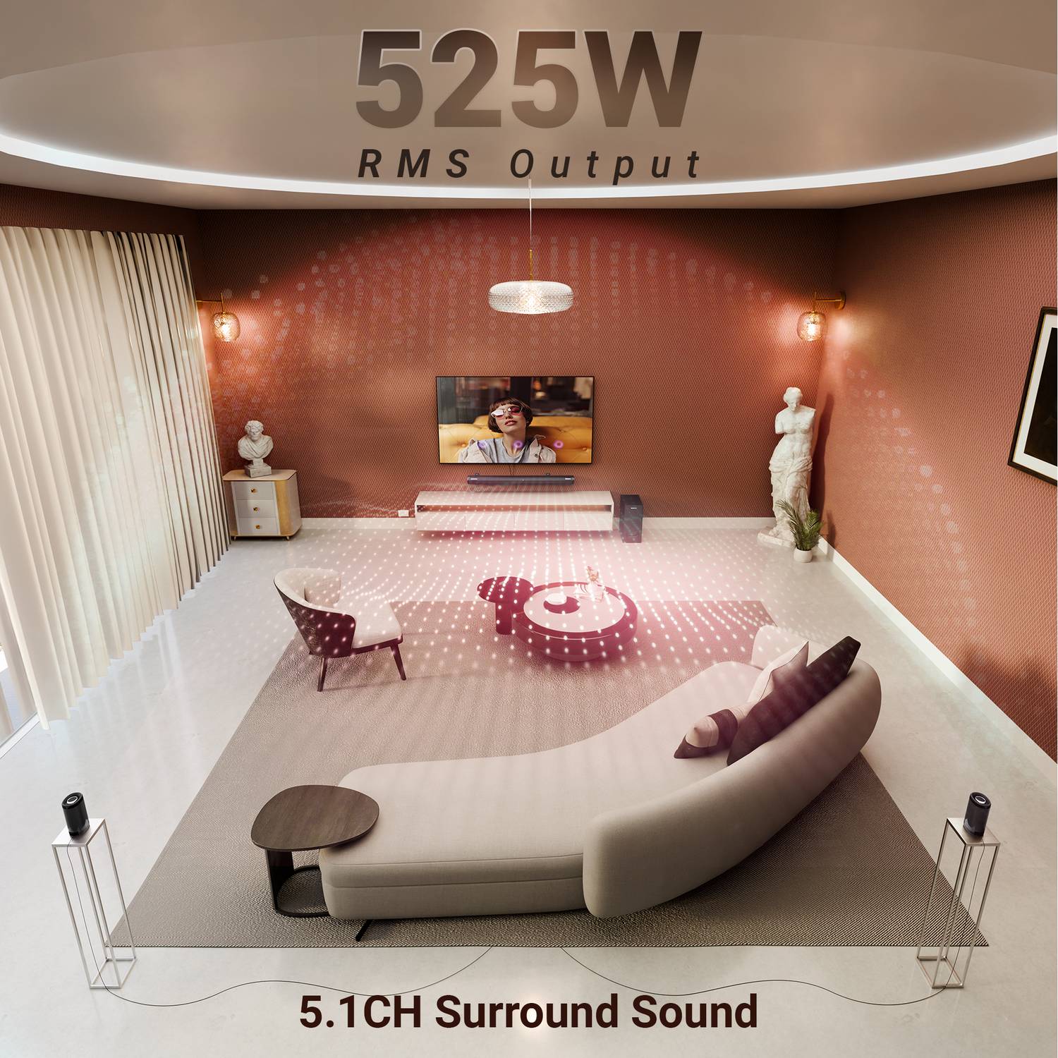 ZEBRONICS Juke Bar 9700 Pro 5.1CH 525W Dolby Atmos Soundbar - Image 2