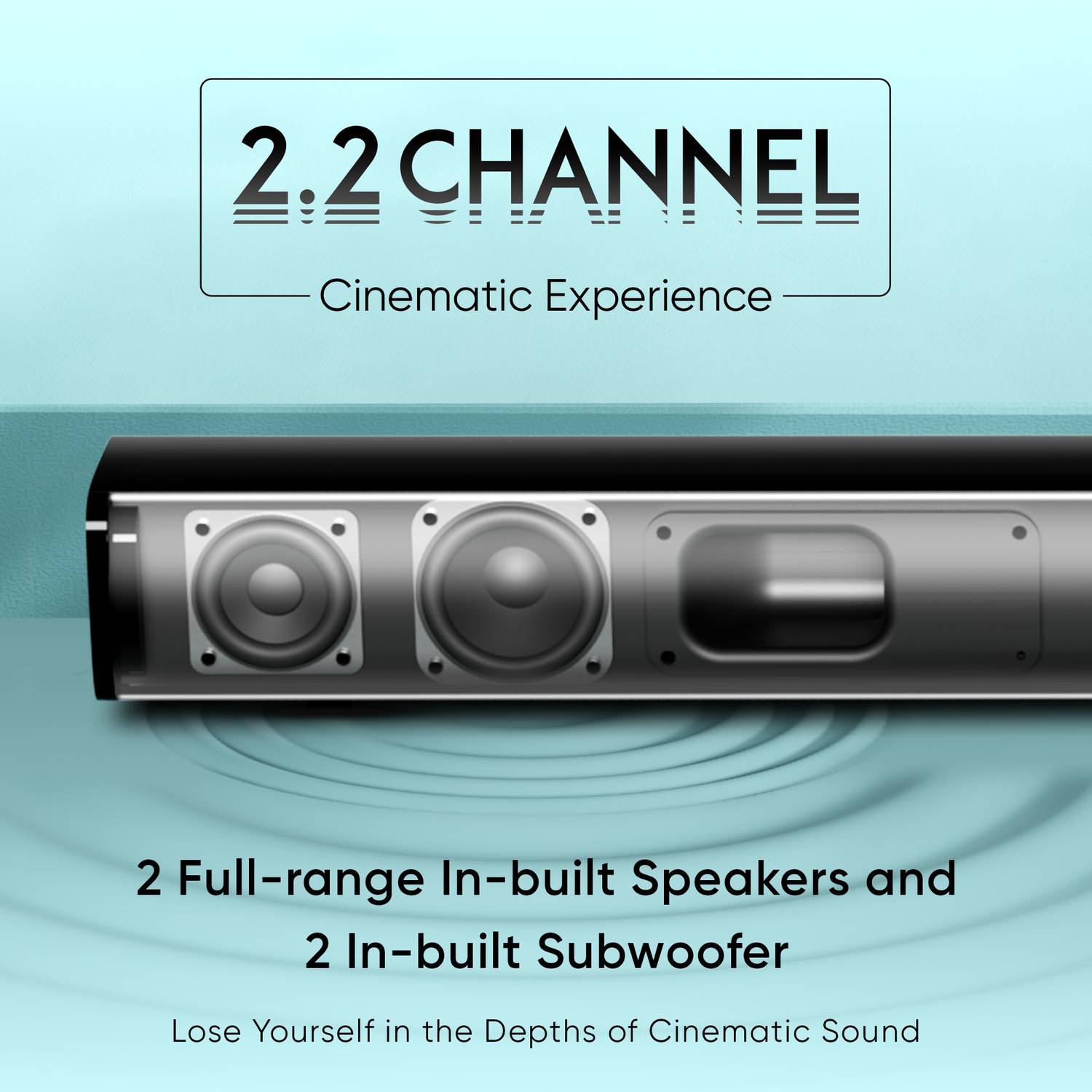 Mivi Fort S80 80W Bluetooth Soundbar with Subwoofers - Image 4