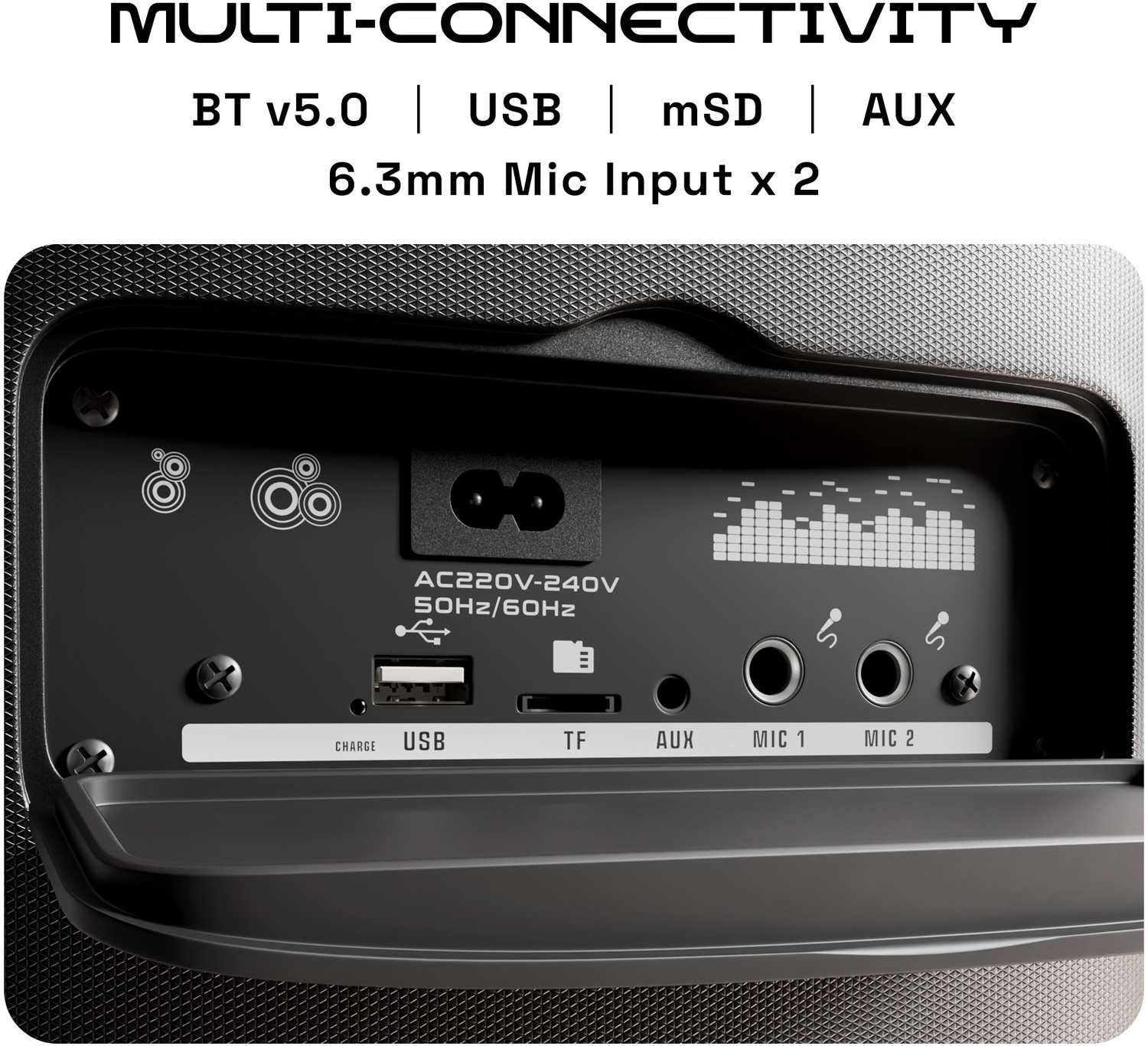 Image of ZEBRONICS Party Fyre 650 Party Speaker, 7h Playback, LED Display, Dual Wireless Mics 180 W Bluetooth Party Speaker (Black, Mono Channel)