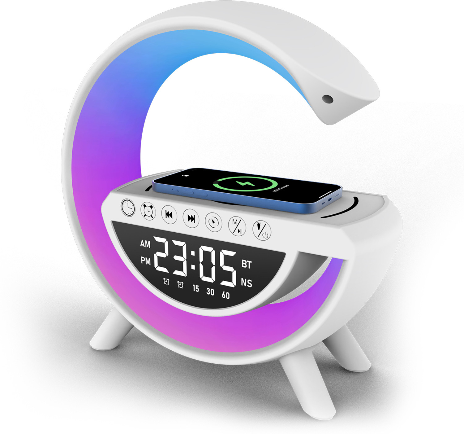SnapUp Groove G RGB Lights Wireless Charging Alarm 5-In-1 Playback