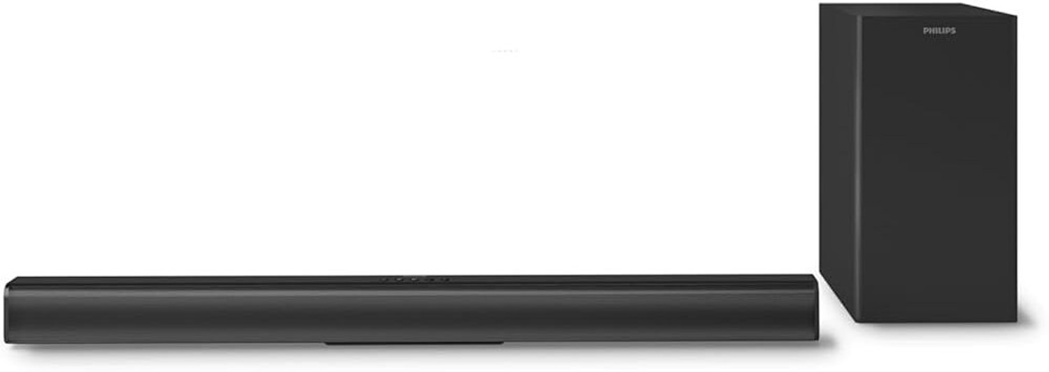 Image of PHILIPS TAB4329 /94 With Subwoofer for Rich Bass, 3 EQ modes, Bluetooth /HDMI /USB /Optical 100 W Bluetooth Soundbar