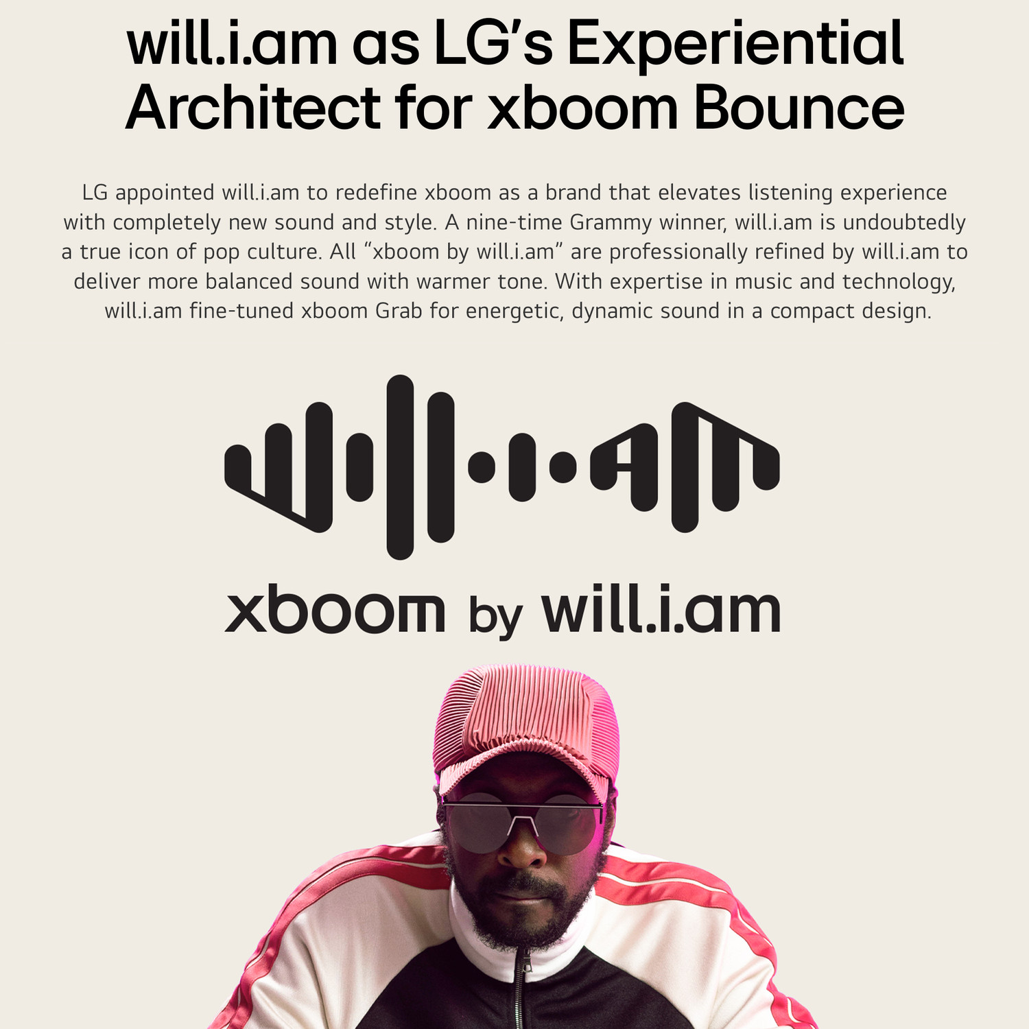 Image of LG XBOOM GRAB by will.i.am|20hrs Playtime| IP67 Water /Dust Resistant|Portable 30 W Bluetooth Speaker