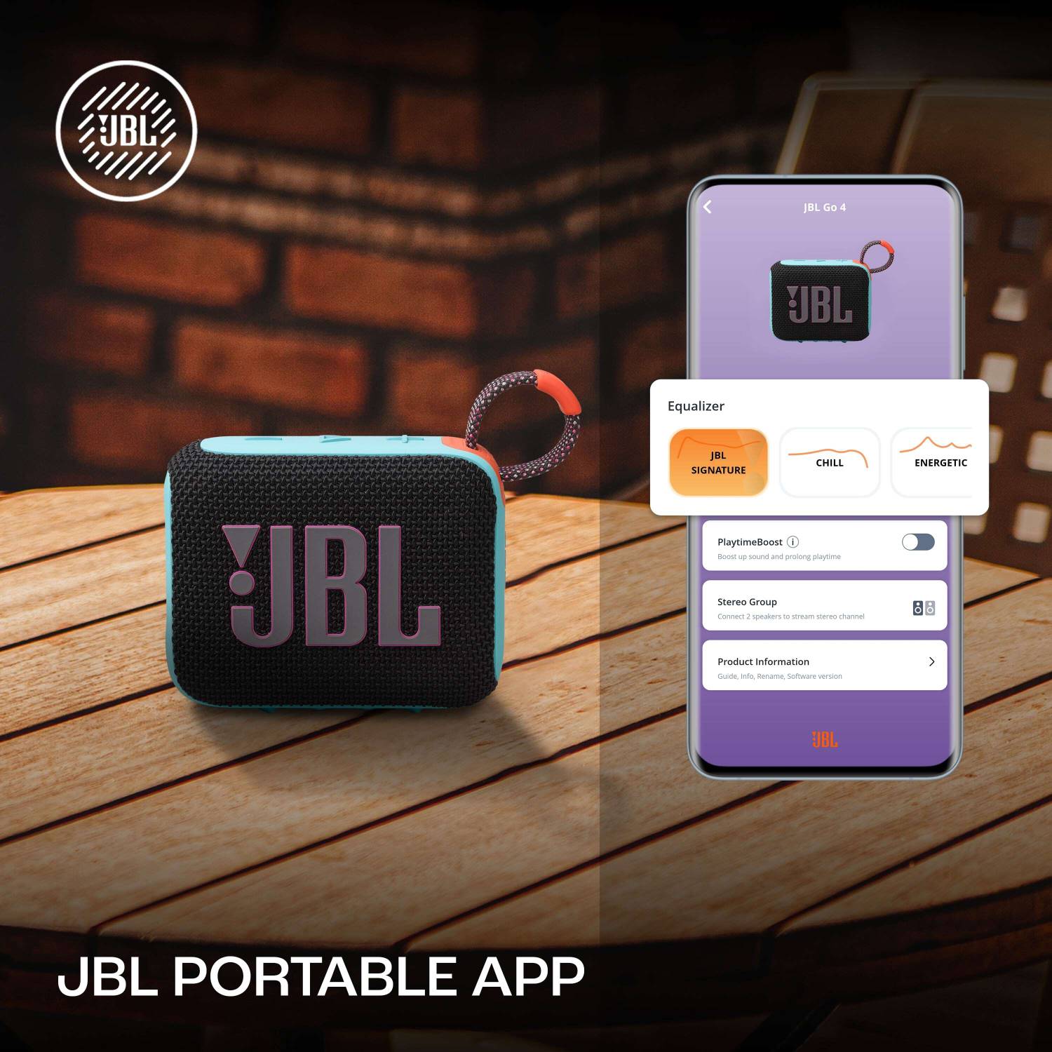 JBL Go 4 Wireless Bluetooth Speaker (Black) - Image 5