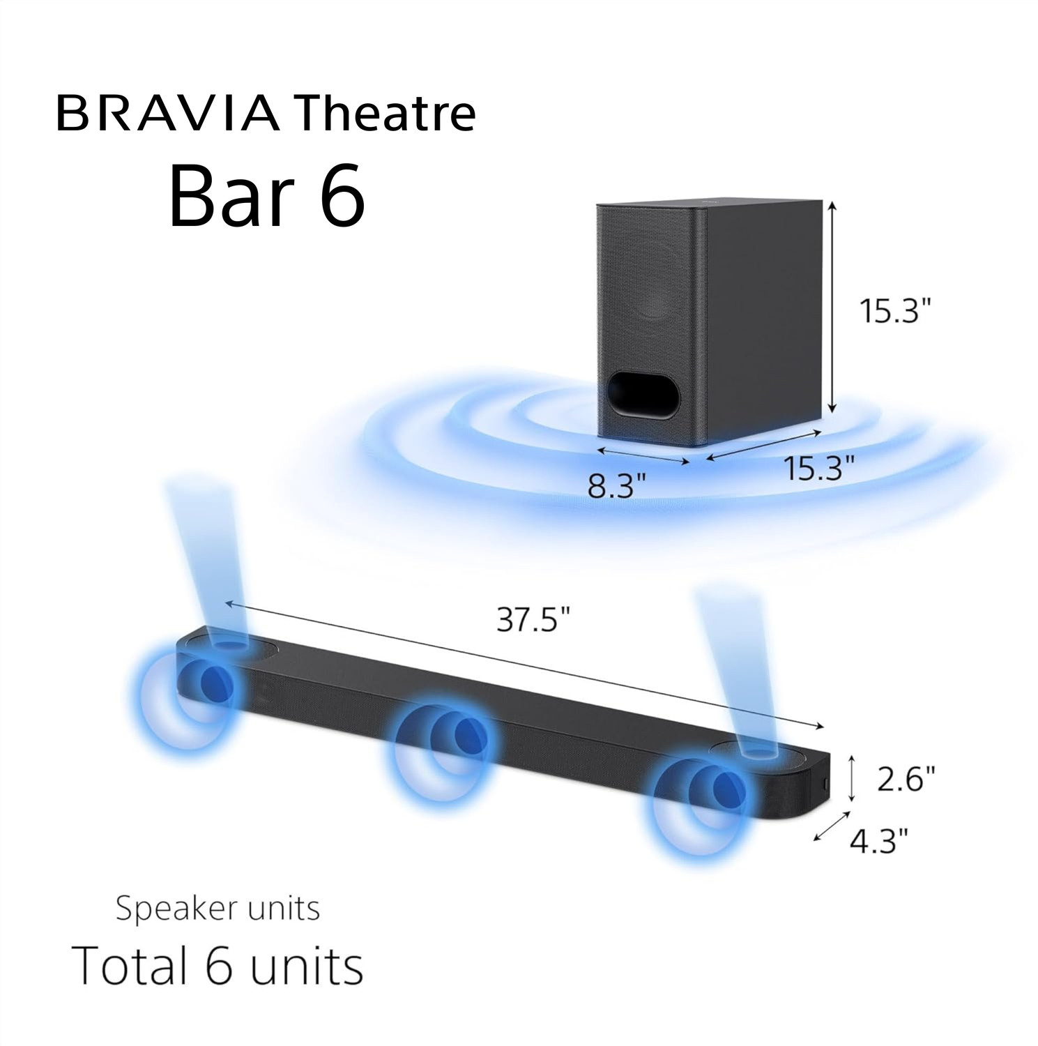Image of SONY Bravia Theatre Bar 6(HT-B600)Dolby Atmos, Wireless subwoofer, 2-Upfiring Speaker Bluetooth Soundbar