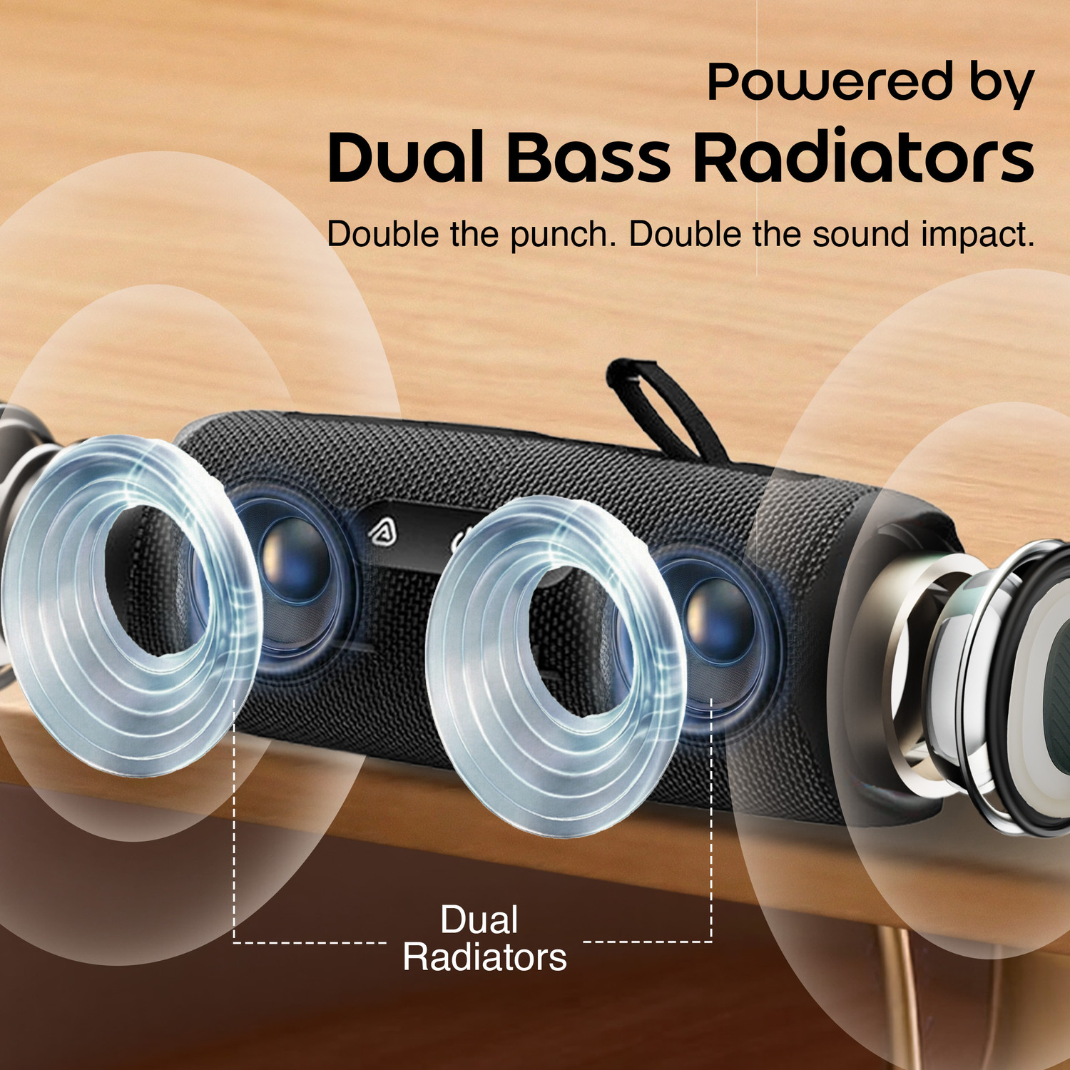 Image of GOBOULT Groove 14W, Dual Dynamic Drivers, RGB LED, TWS Connectivity, Upto 10Hrs Battery 14 W Bluetooth Speaker