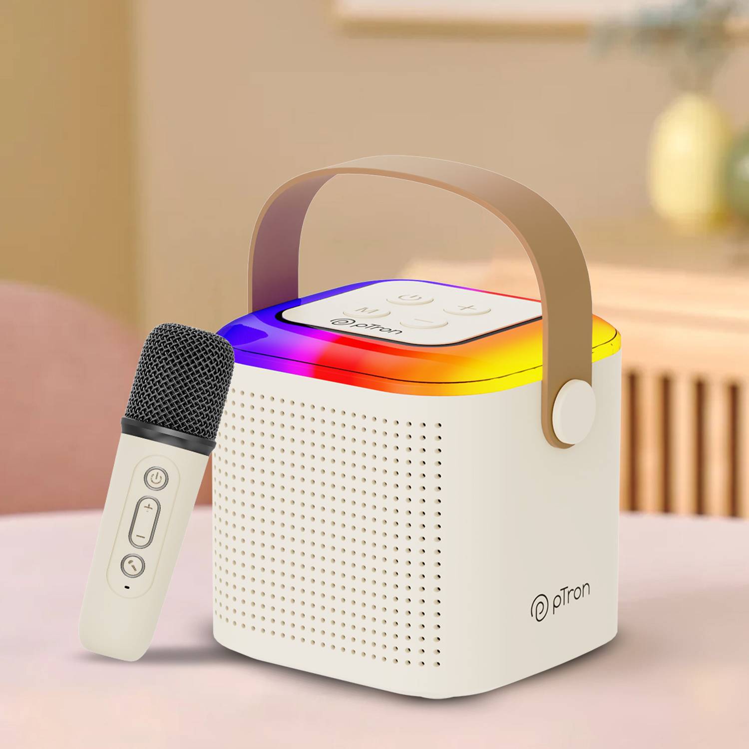 Buy PTron Funk Play / Fusion Tunes w/ Karaoke Mic, 10W Pristine Sound, 8Hrs Playtime 10 W Bluetooth Speaker Online from Flipkart.com