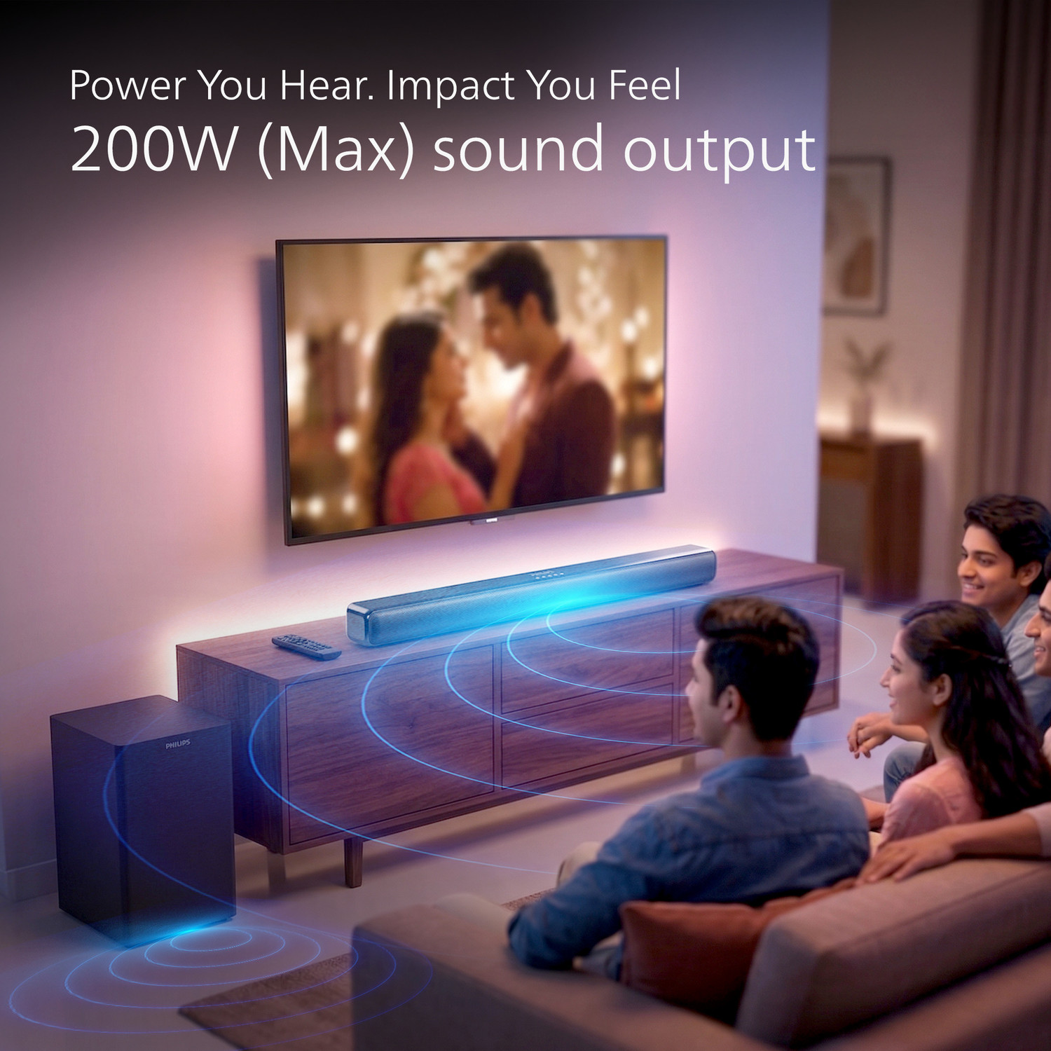 Image of PHILIPS TAB5321 /94 Dolby Digital 200 W Bluetooth Soundbar