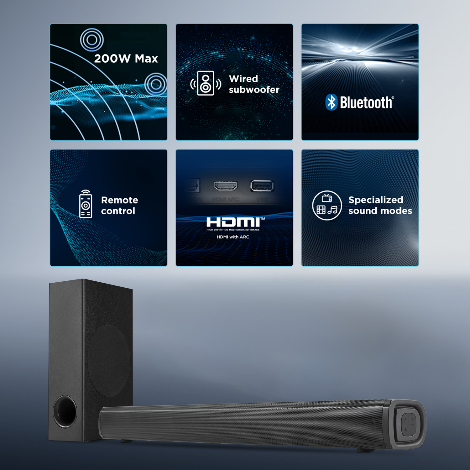 Image of TCL S332w with wired subwoofer 200 W Bluetooth Soundbar