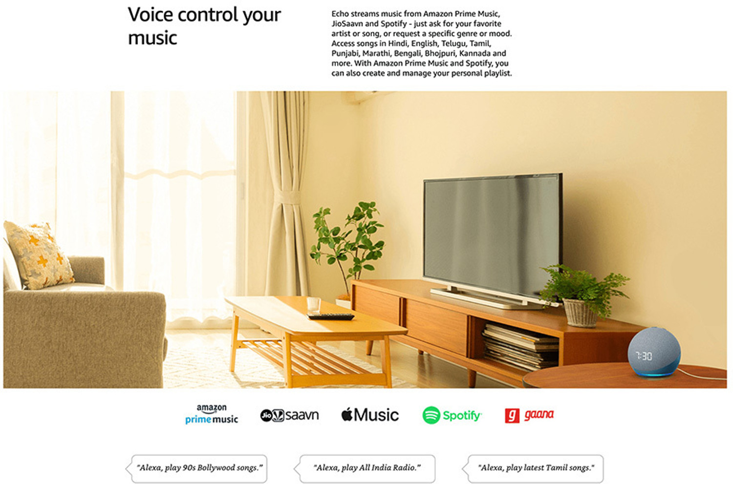 Image of Alexa Echo (4th Gen)| Premium sound powered by Dolby and Alexa with Alexa Assistant Smart Speaker