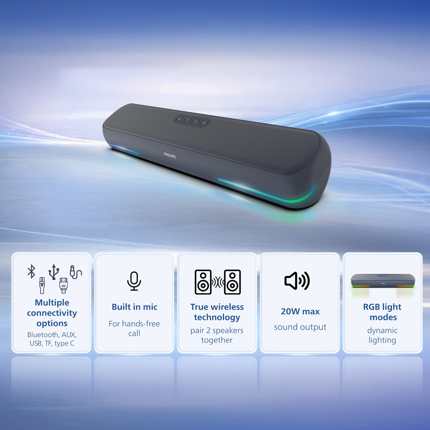 Image of PHILIPS TAB4120BL /94 20 W Bluetooth Soundbar