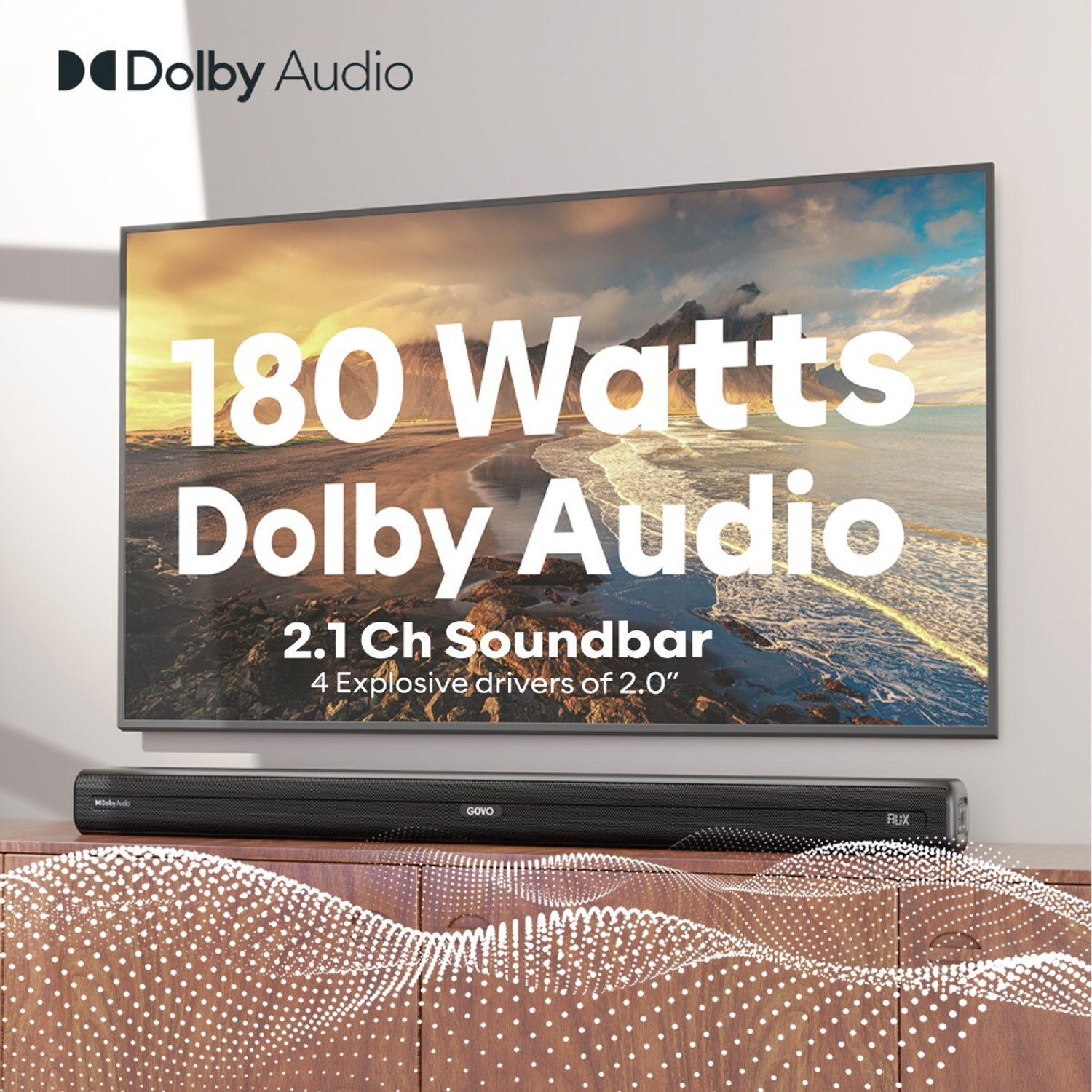 Image of GOVO GOSURROUND 800 Dolby Digital 180 W Bluetooth Soundbar