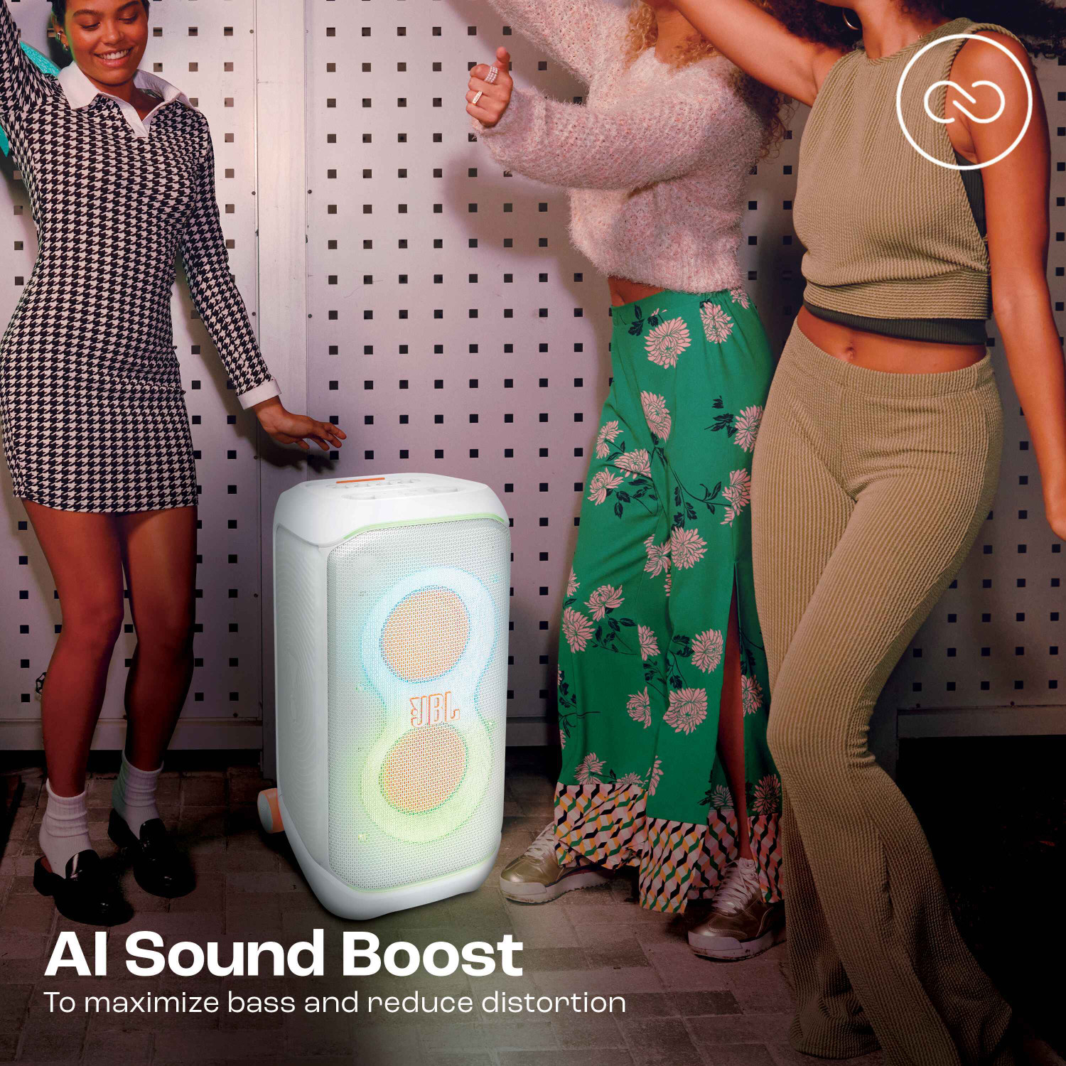 Image of JBL Partybox 320, AI Sound Boost, Futuristic Light Show,Upto 18Hrs play time 240 W Bluetooth Party Speaker