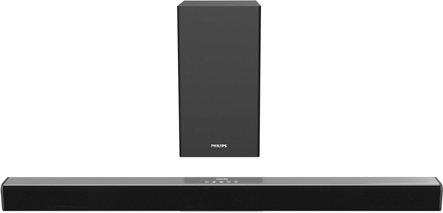 Image of PHILIPS TAB4228 /94 With Subwoofer, Rich Bass, 3EQ Modes, BT /HDMI /USB /Optical /Coaxial /AUX 160 W Bluetooth Soundbar
