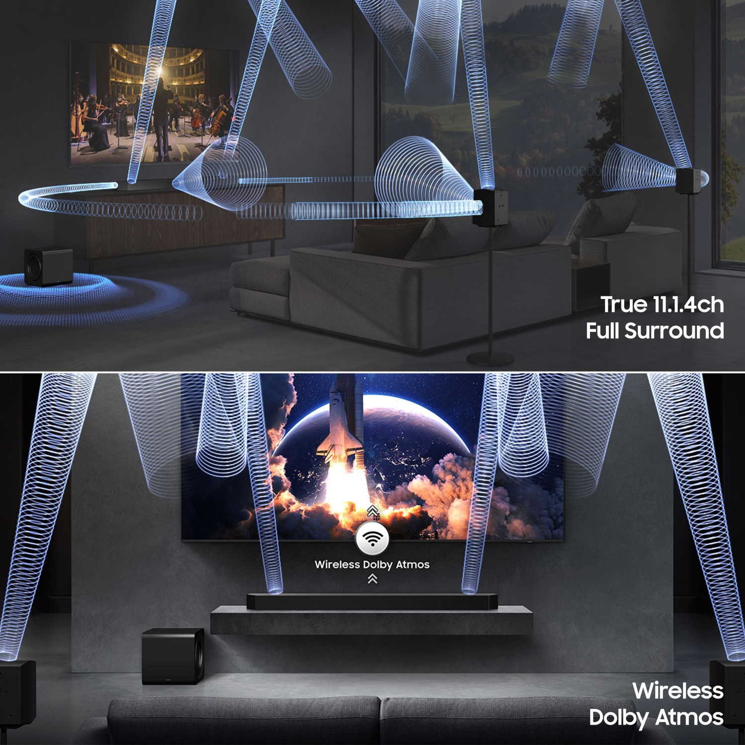 Image of Samsung HW-Q990F /XL Dolby Atmos 11.1.4 Soundbar, Wi-Fi, Alexa, Titan Black 756 W Bluetooth Home Audio Speaker