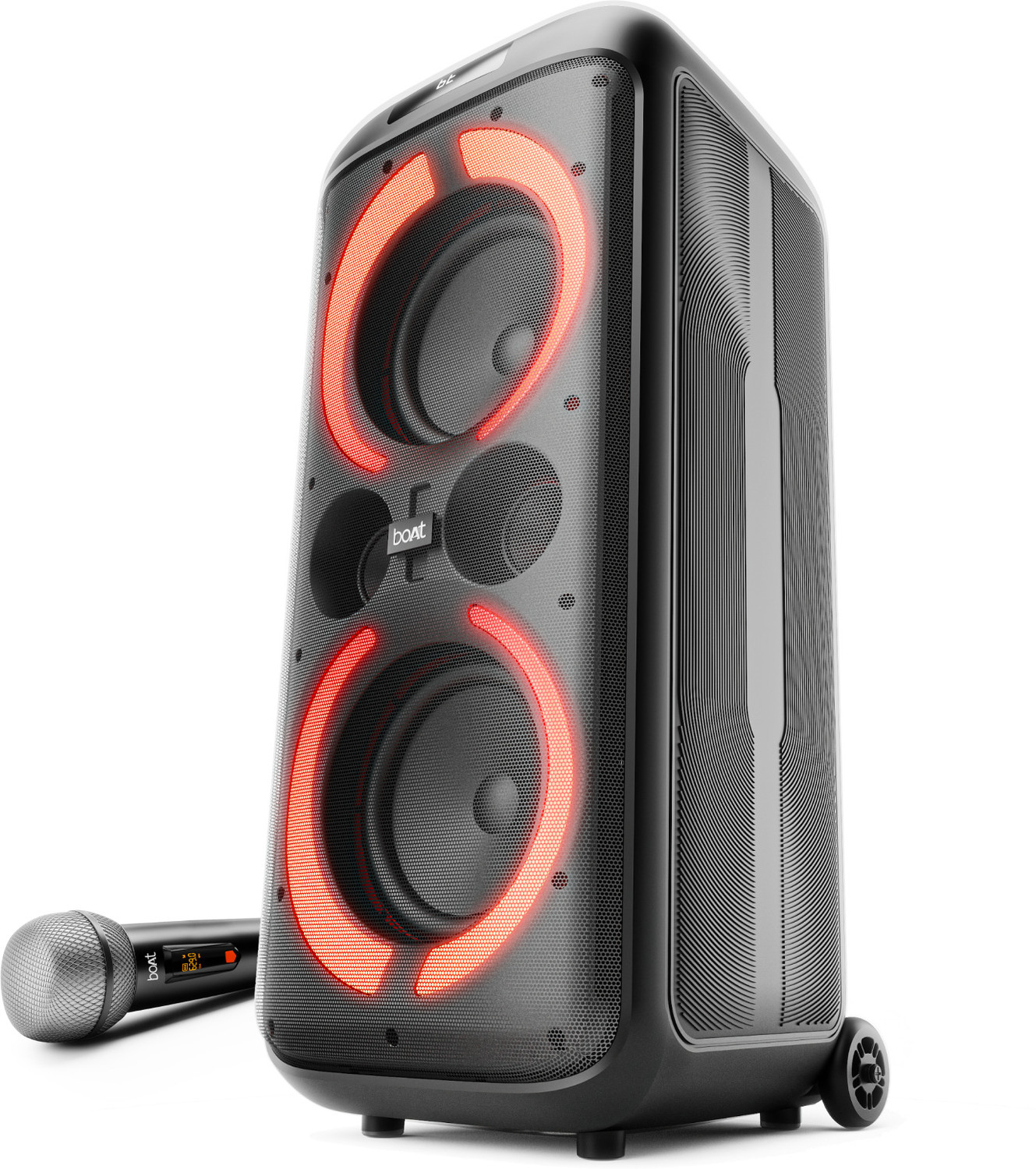 Image of boAt PartyPal 600 Plus, Karaoke Auto-Tuner,In-Built DJ Tracks,6H Battery,2UHF Mic 240 W Bluetooth Tower Speaker