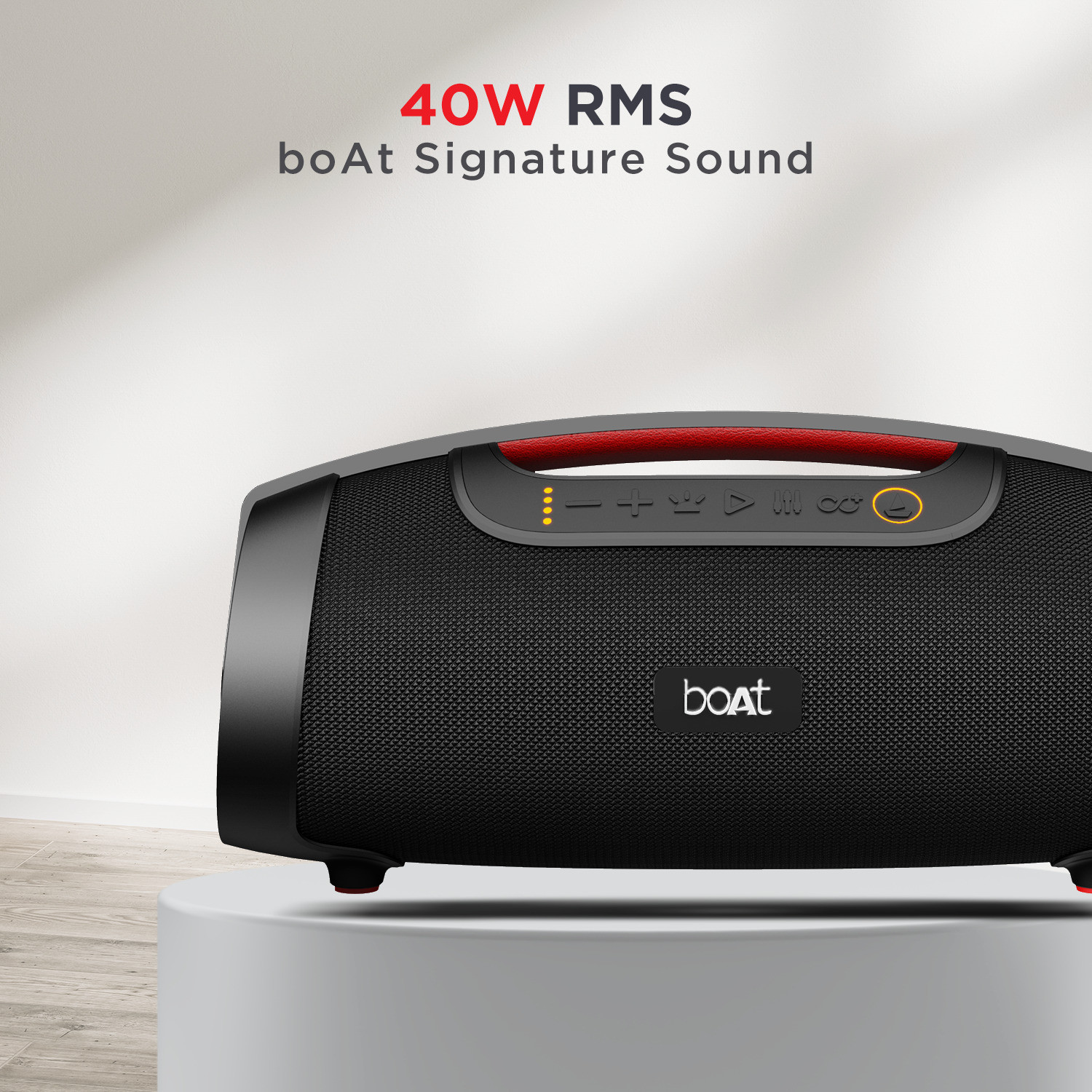 Image of boAt Stone 1450 with RGB LEDs, TWS Feature & IPX5 Water Resistance 40 W Bluetooth Speaker