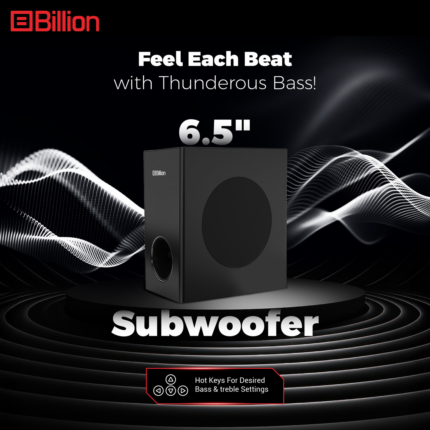 Image of Billion Thunder 600, 600 Watts, 5.1 Channel, Immersive cinematic experience, EQ Modes 600 W Bluetooth Soundbar