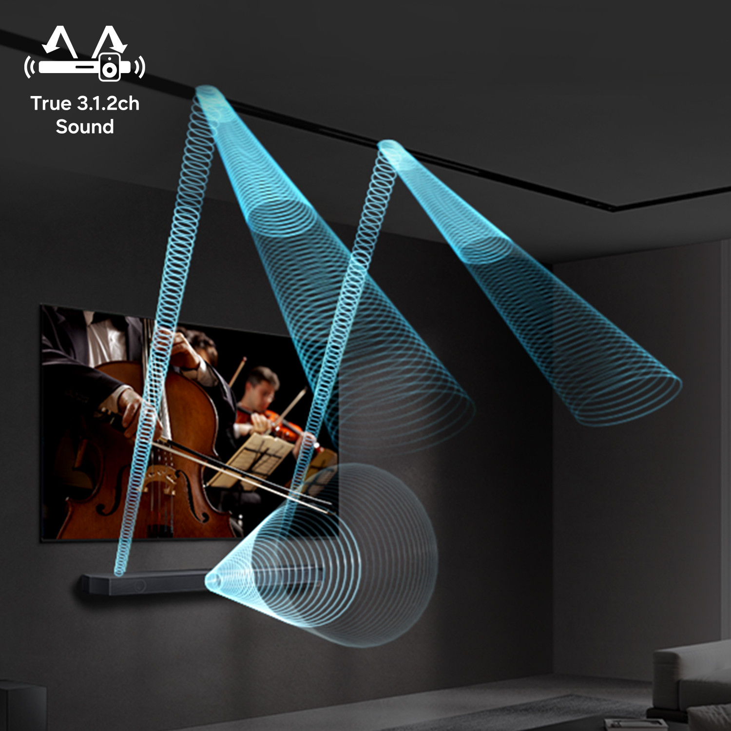 Image of Samsung HW-Q600H /XL 320W 3.1.2ch Dolby Audio Soundbar 320 W Bluetooth Home Audio Speaker