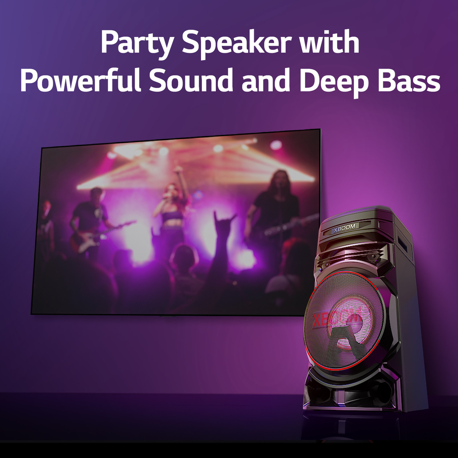 Image of LG RNC5, Powerful sound, Deep Bass, Mic & Guitar input karaoke Bluetooth Party Speaker