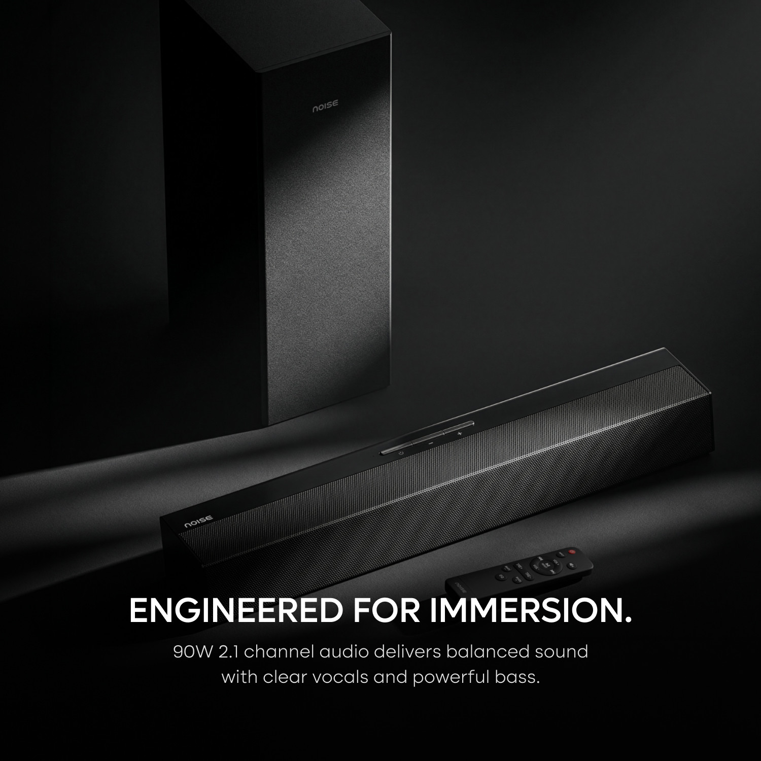 Image of Noise Homestage 2.1 with Deep Bass from 5 Subwoofer, Multi-Input, 3 EQ Modes 90 W Bluetooth Soundbar