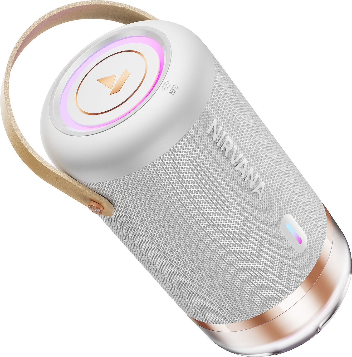 Image of boAt Nirvana Luxe, 360 Spatial Audio,LDAC, Dual Drivers, 15Hrs Battery, App Support 100 W Bluetooth Home Audio Speaker (Ivory White, Mono Channel)