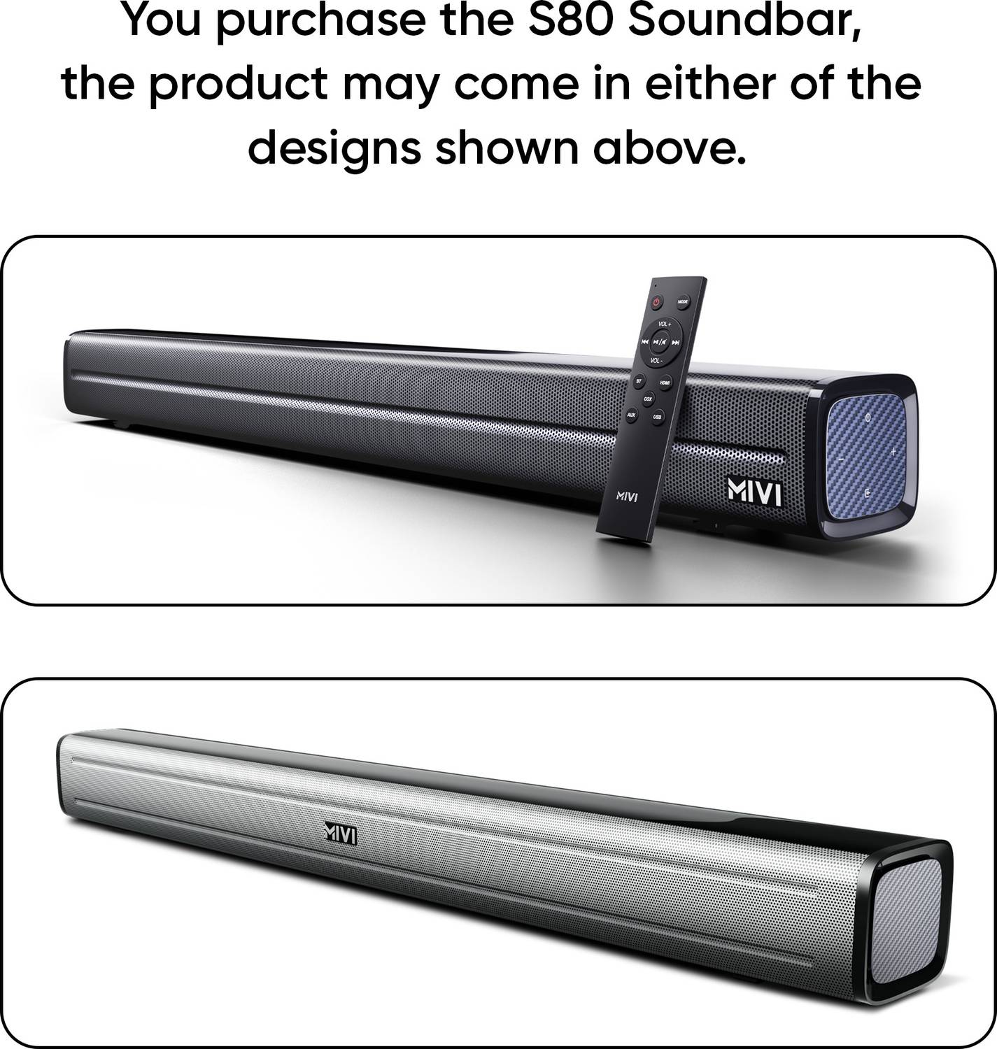 Mivi Fort S80 80W Bluetooth Soundbar with Subwoofers - Image 2