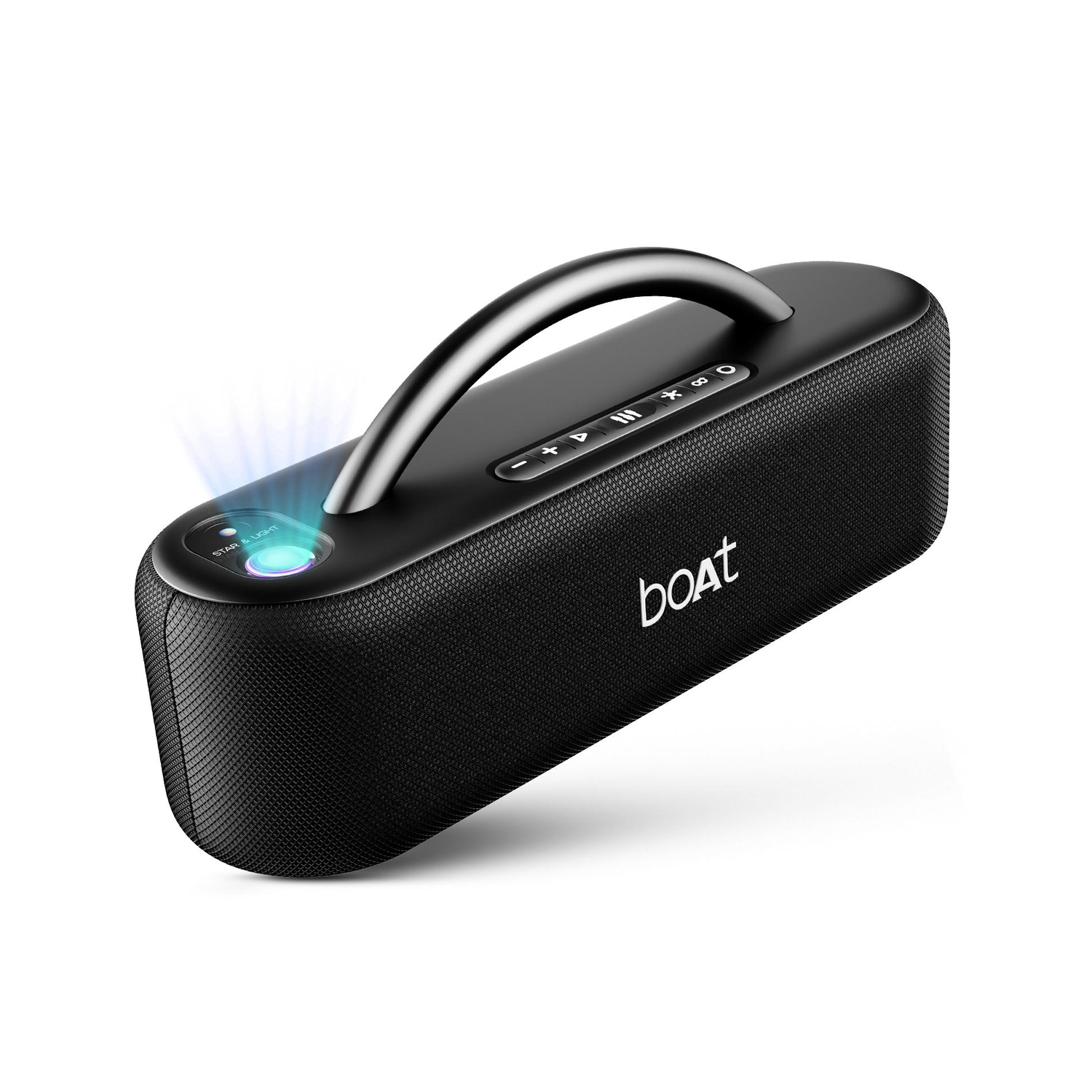 Image of boAt Stone Lumos w / LED Projection, 9HRS Playback,Hearables App Support,Dual EQ Modes 60 W Bluetooth Party Speaker