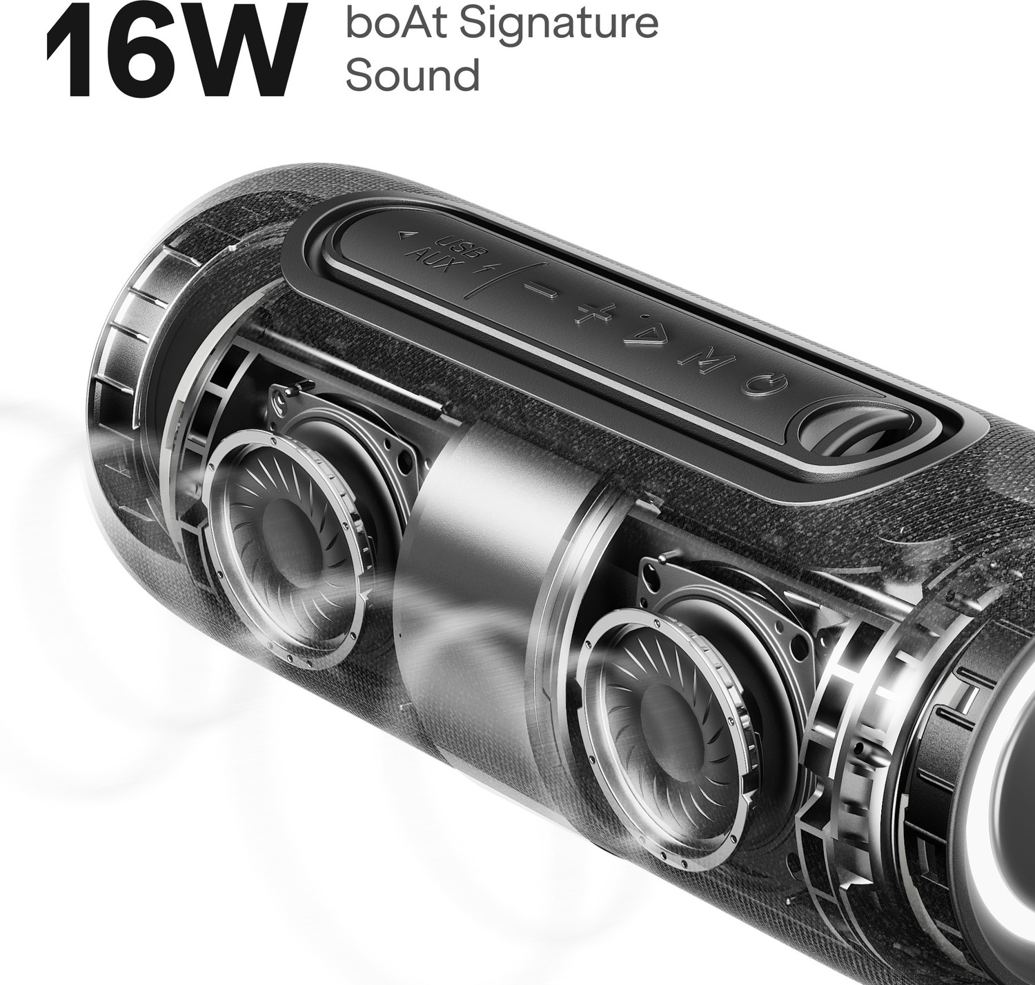 Image of boAt Stone 350 Pro Plus Speaker,8H Battery,TWS Mode,Voice Assistant,With Mic,IPX5 16 W Bluetooth Speaker