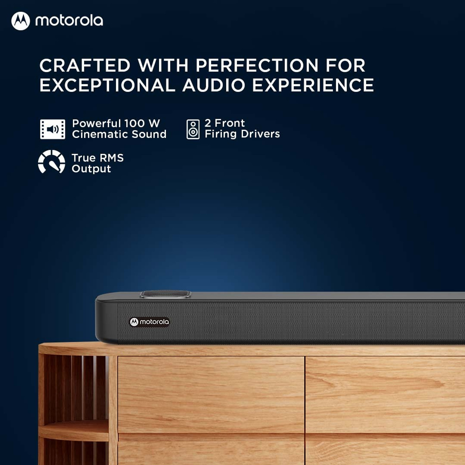 Image of MOTOROLA AmphisoundX with 2.2 Channel 100 W Bluetooth Soundbar