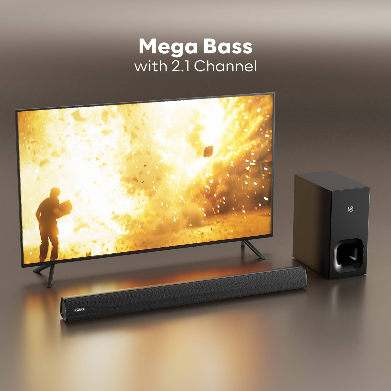GOVO GOSURROUND 850 6.25'' Wired Subwoofer 200W Bluetooth Soundbar - Image 5