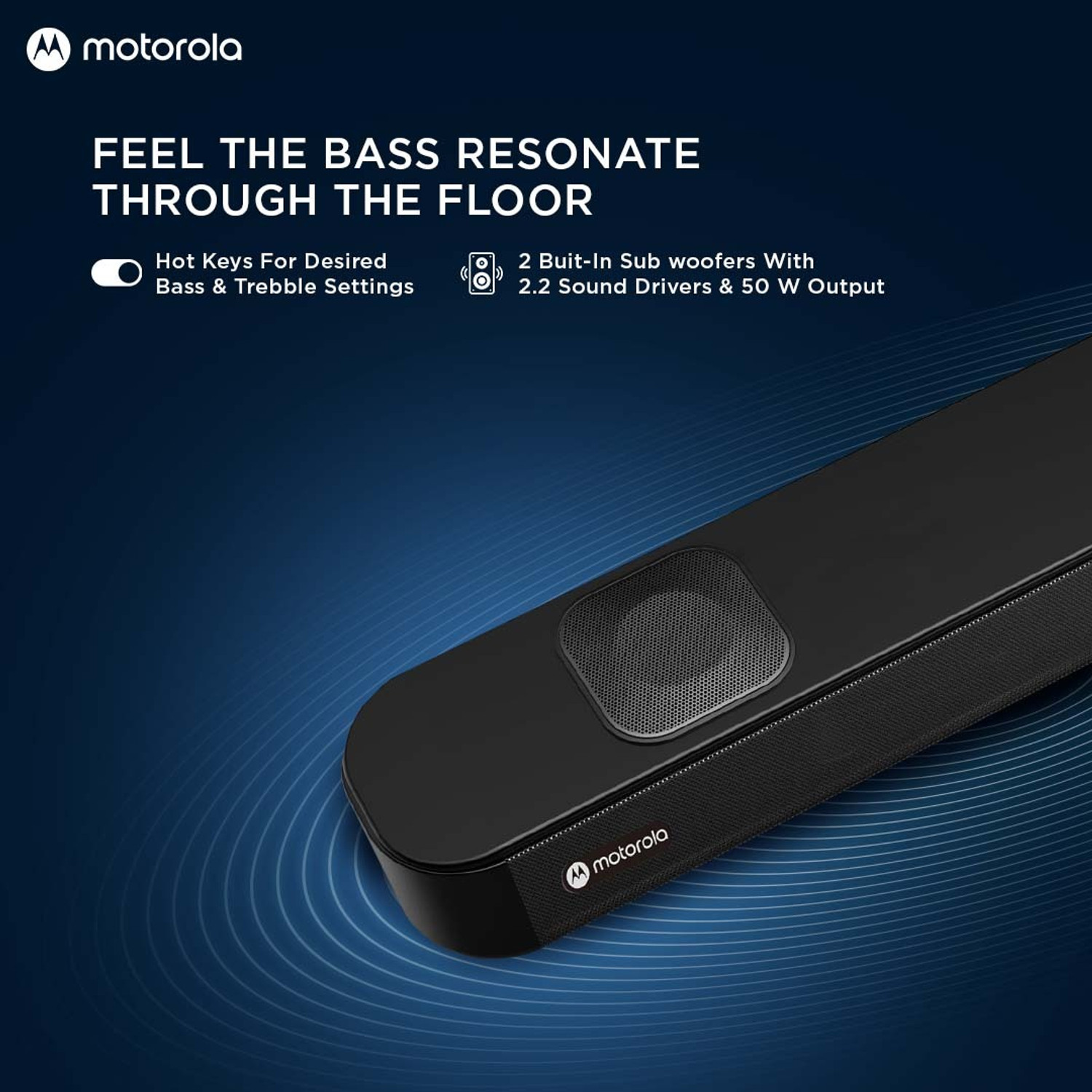Image of MOTOROLA AmphisoundX with 2.2 Channel 100 W Bluetooth Soundbar