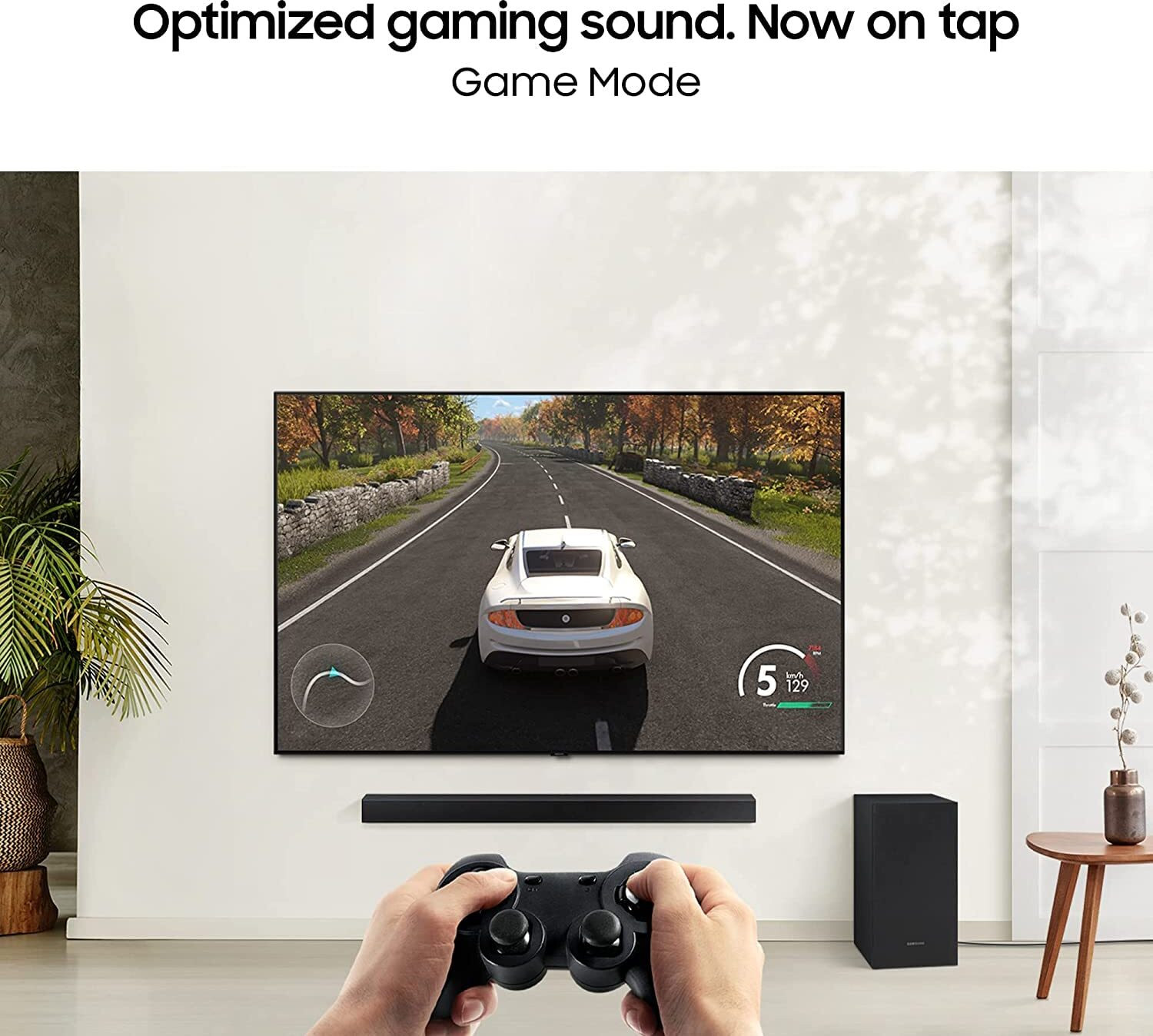 Image of Samsung (HW-B45E /XL) 3 speakers Wireless Subwoofer, Dolby Digital and DTS Virtual X 300 W Bluetooth Soundbar