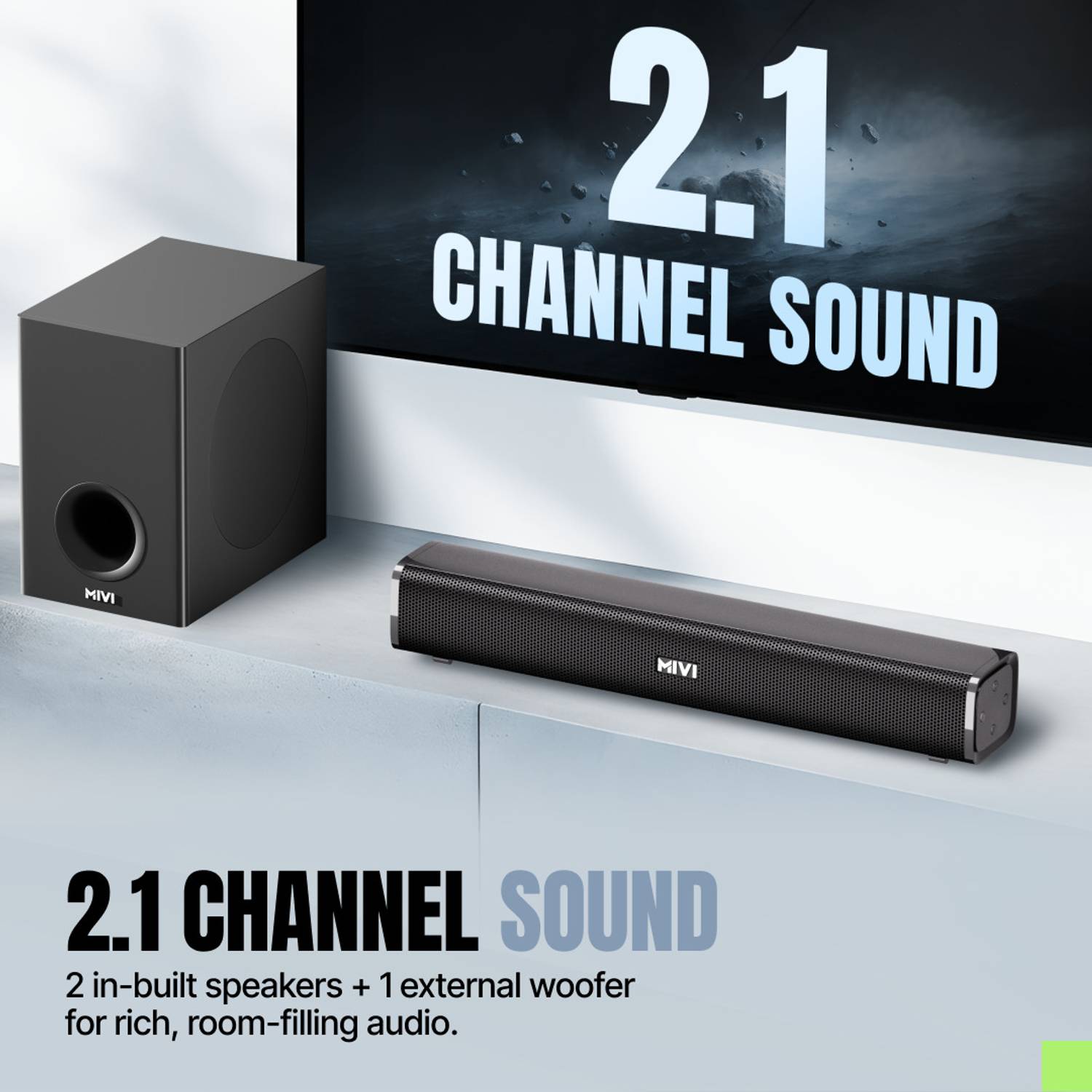 Mivi Fort Sonic 150 2.1 Channel Bluetooth Soundbar - Image 4