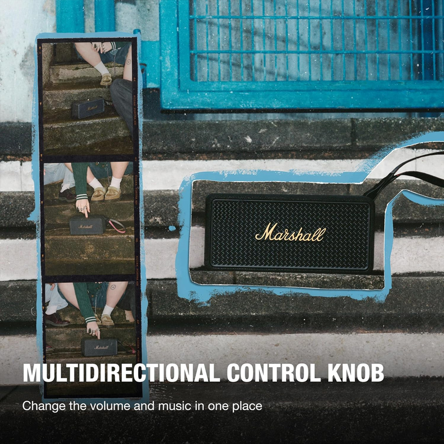 Image of Marshall Middleton II Portable, Over 30 Hours Playtime, IP67 Waterproof 80 W Bluetooth Party Speaker